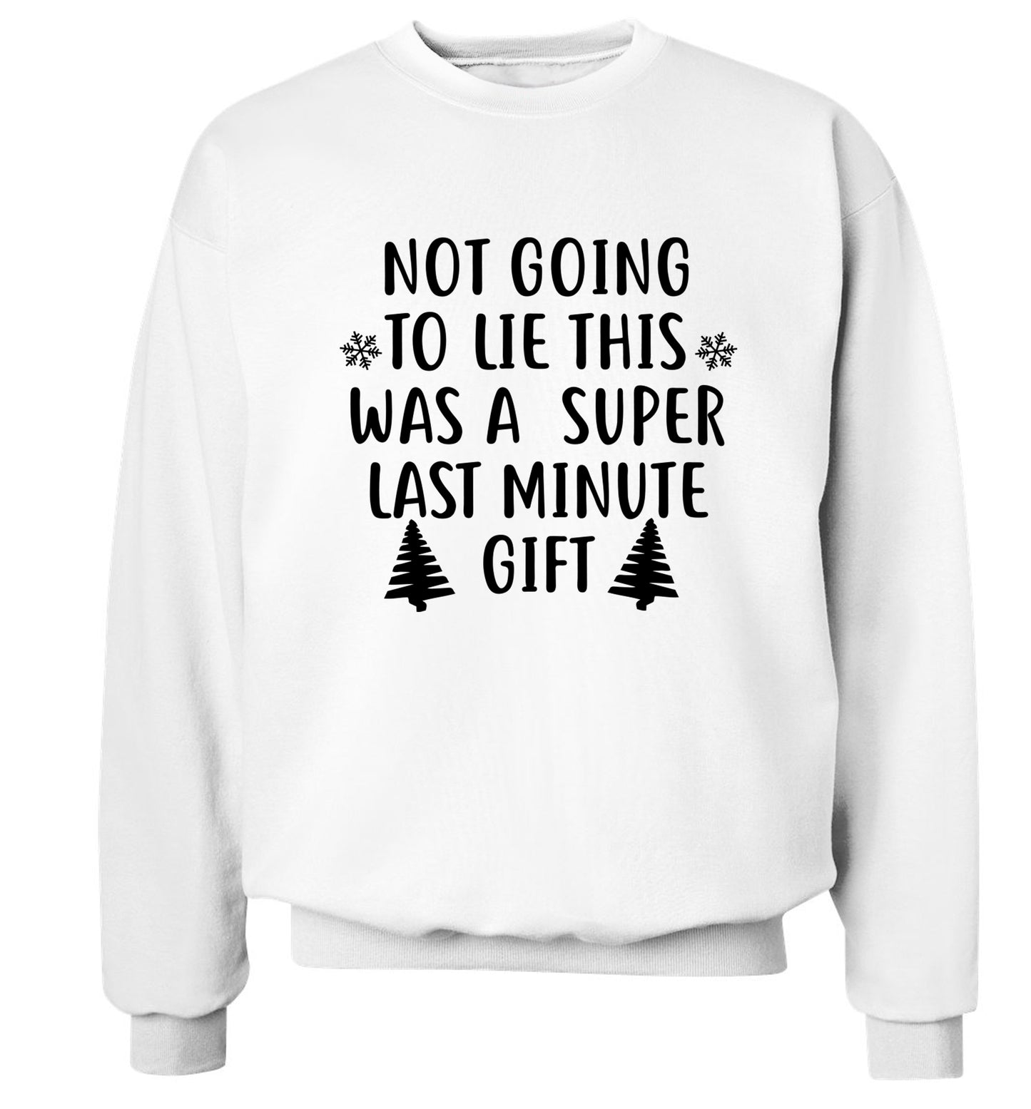 Not going to lie this was a super last minute gift Adult's unisex white Sweater 2XL