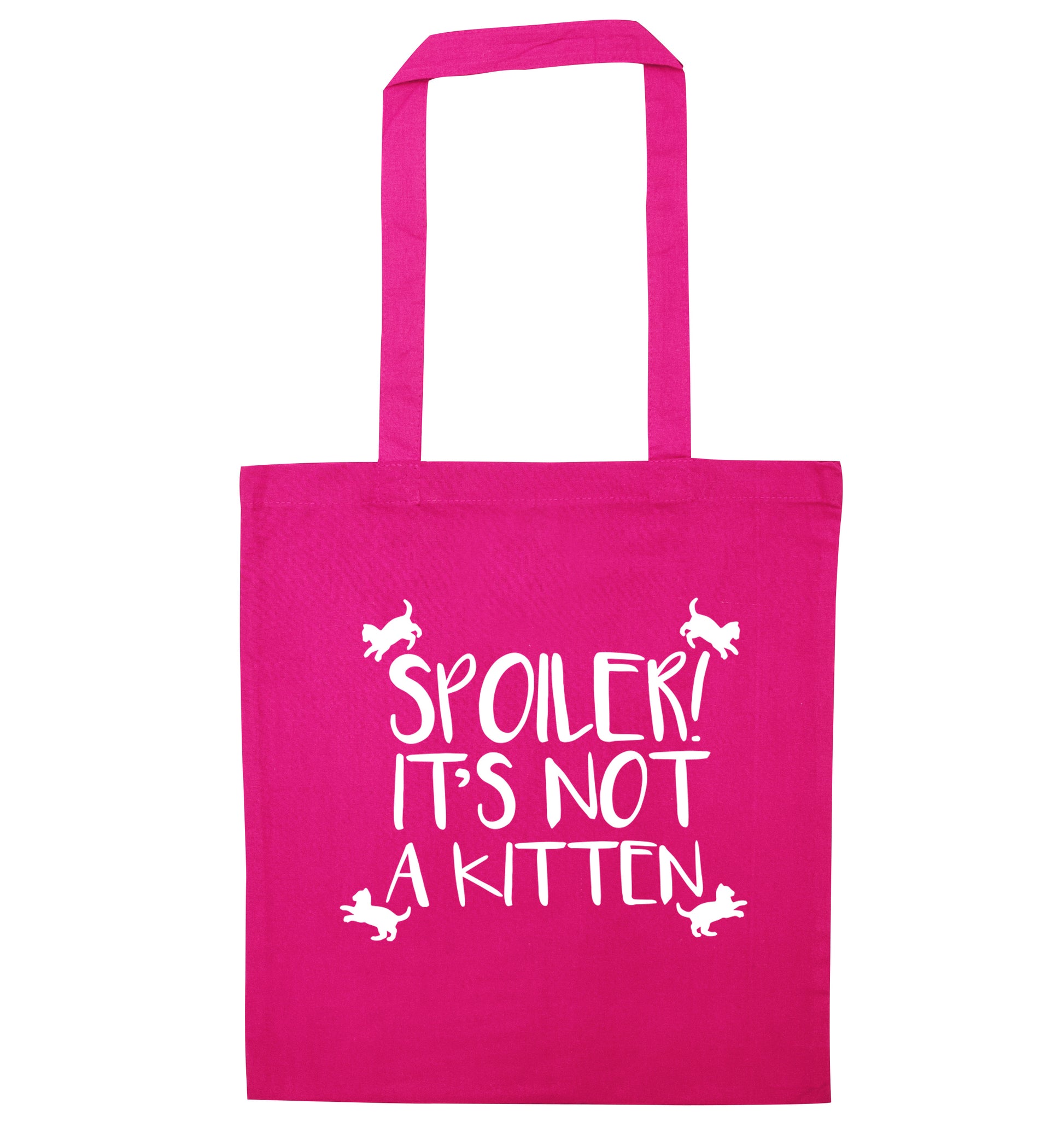 Spoiler it's not a kitten pink tote bag