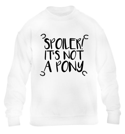 Spoiler it's not a pony children's white sweater 12-13 Years