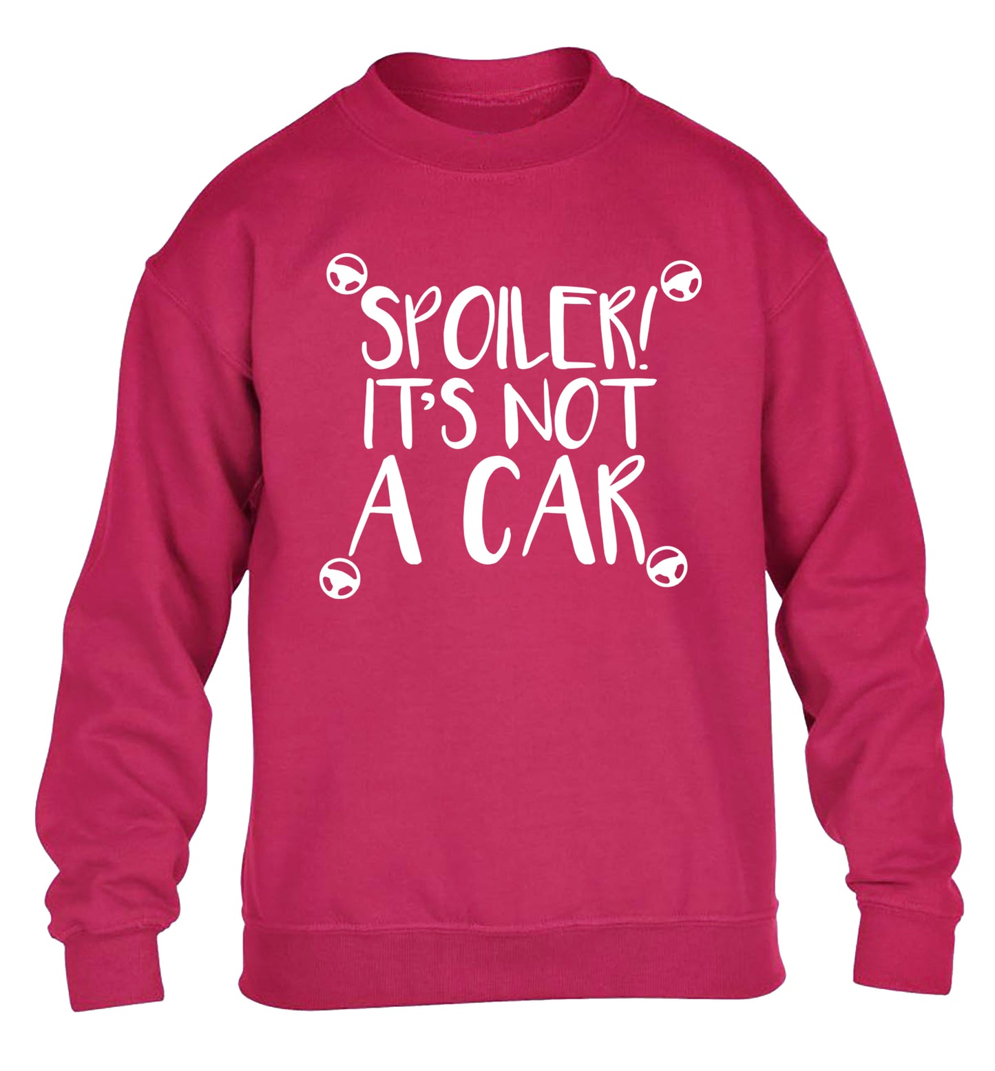Spoiler it's not a car children's pink sweater 12-13 Years