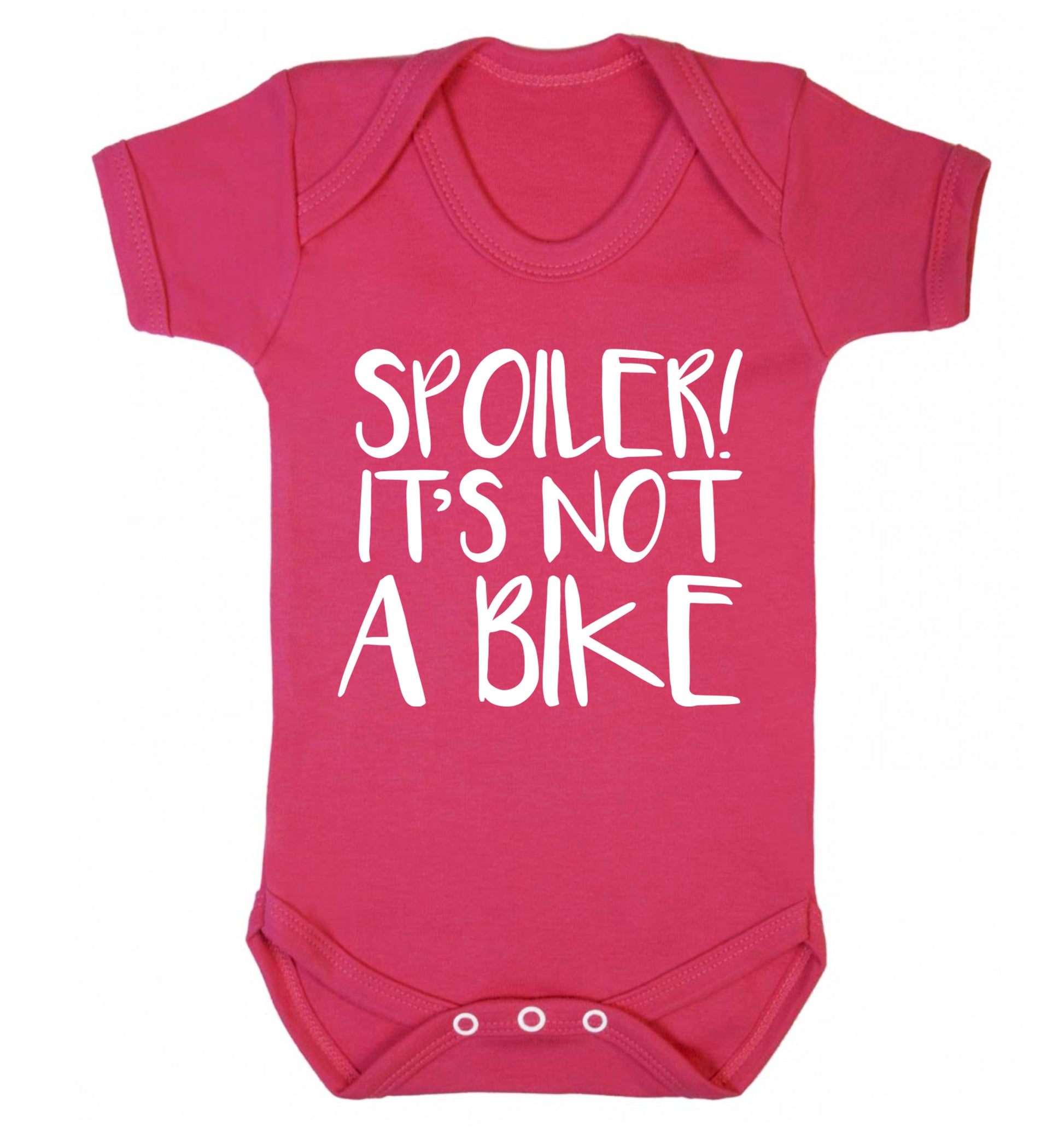 Spoiler it's not a bike Baby Vest dark pink 18-24 months