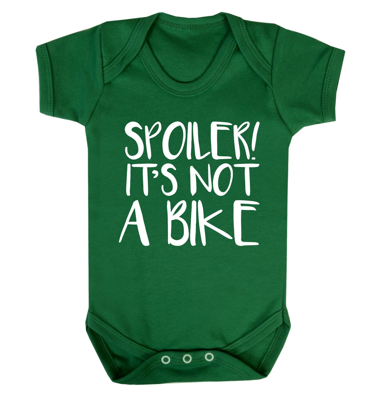 Spoiler it's not a bike Baby Vest green 18-24 months