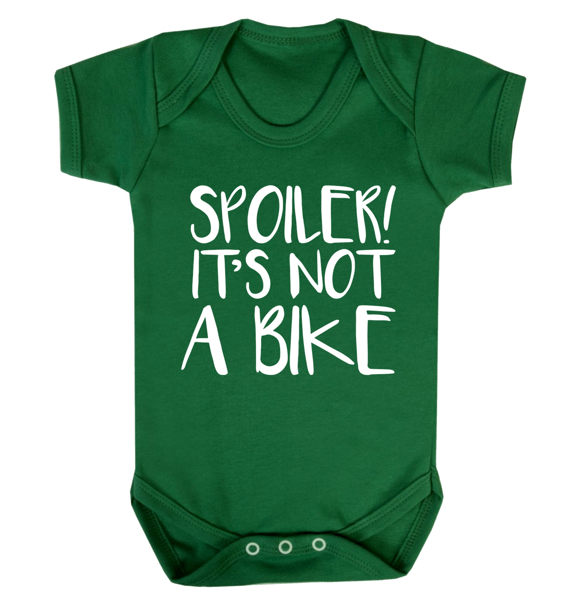 Spoiler it's not a bike Baby Vest green 18-24 months