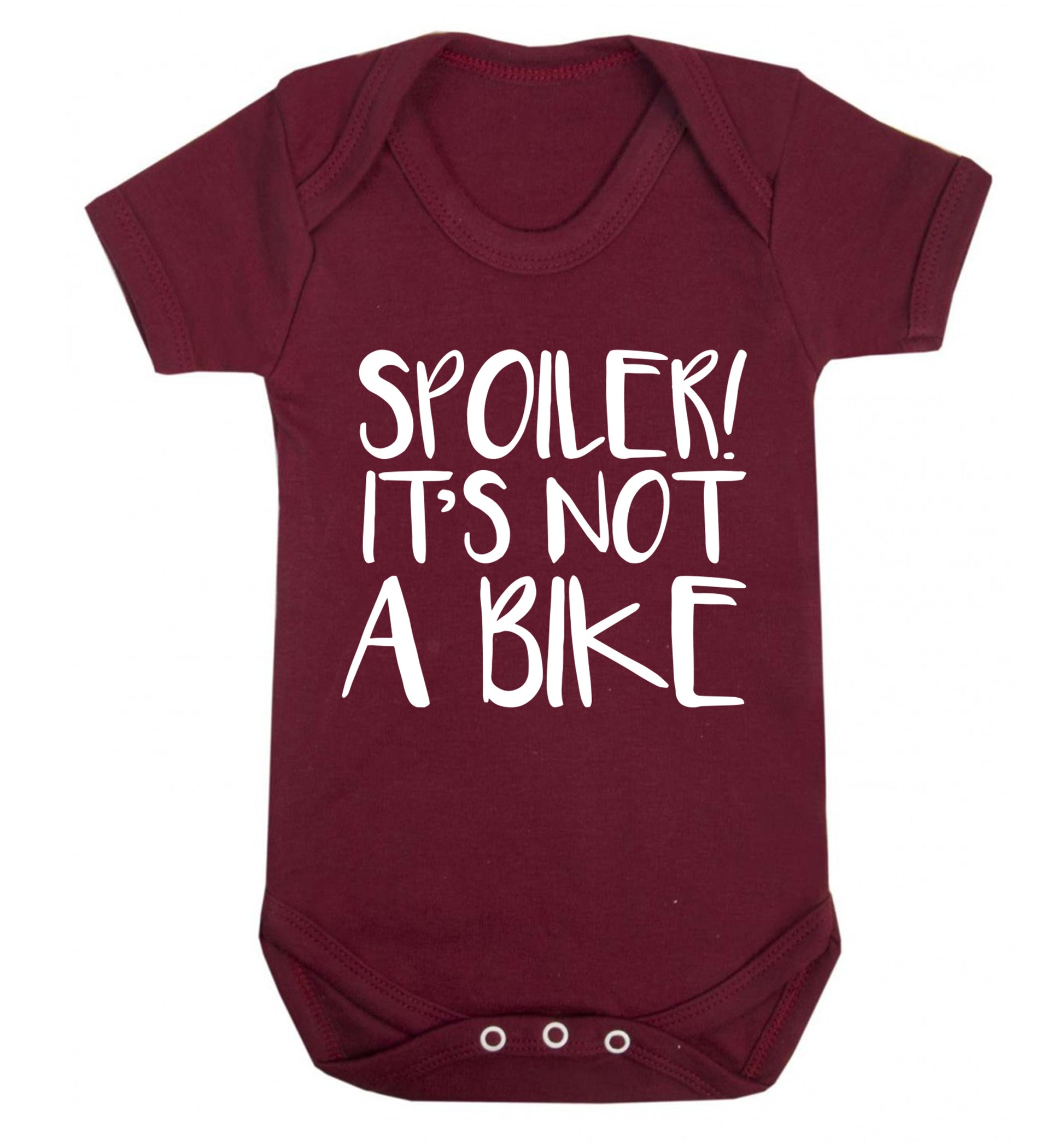 Spoiler it's not a bike Baby Vest maroon 18-24 months