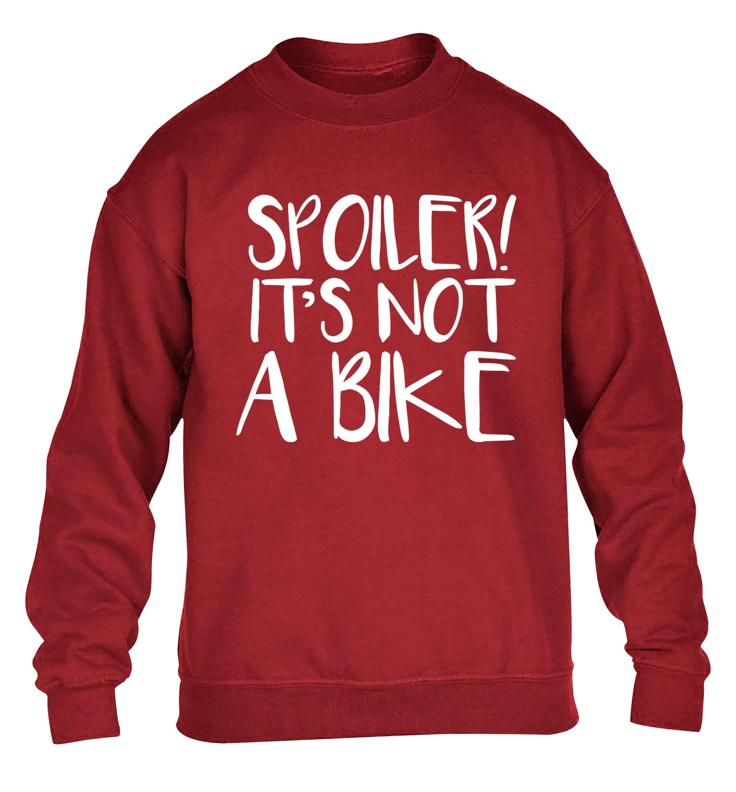 Spoiler it's not a bike children's grey sweater 12-13 Years