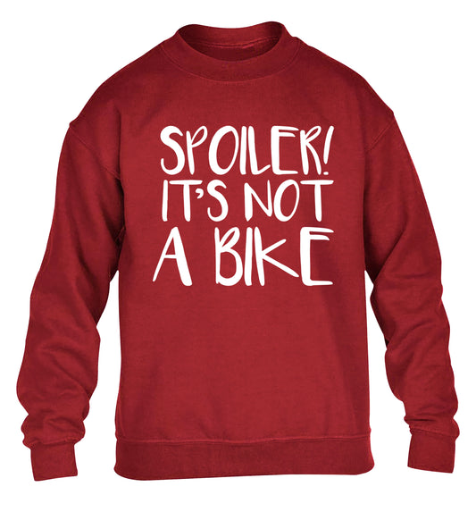 Spoiler it's not a bike children's grey sweater 12-13 Years