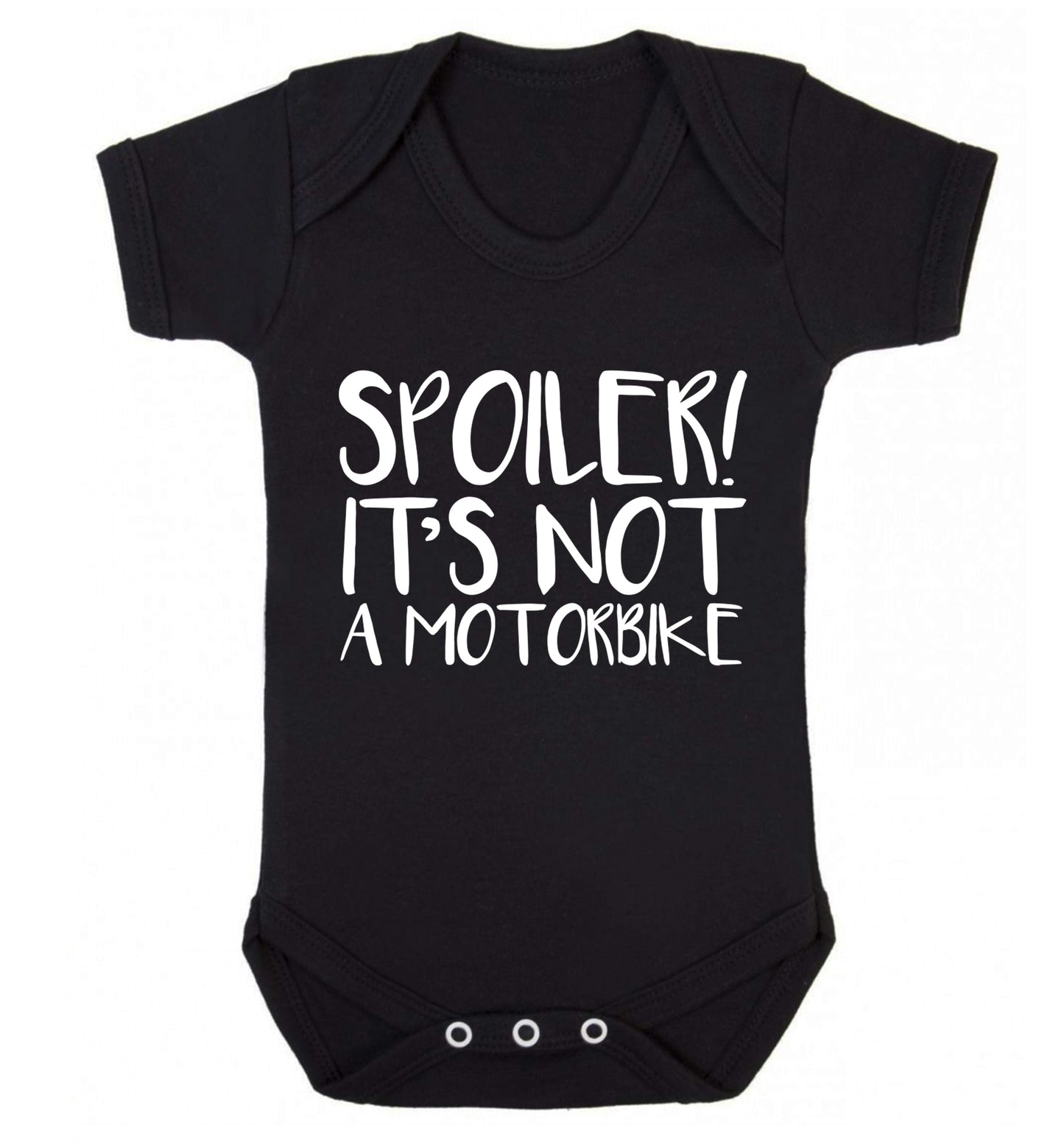 Spoiler it's not a motorbike Baby Vest black 18-24 months