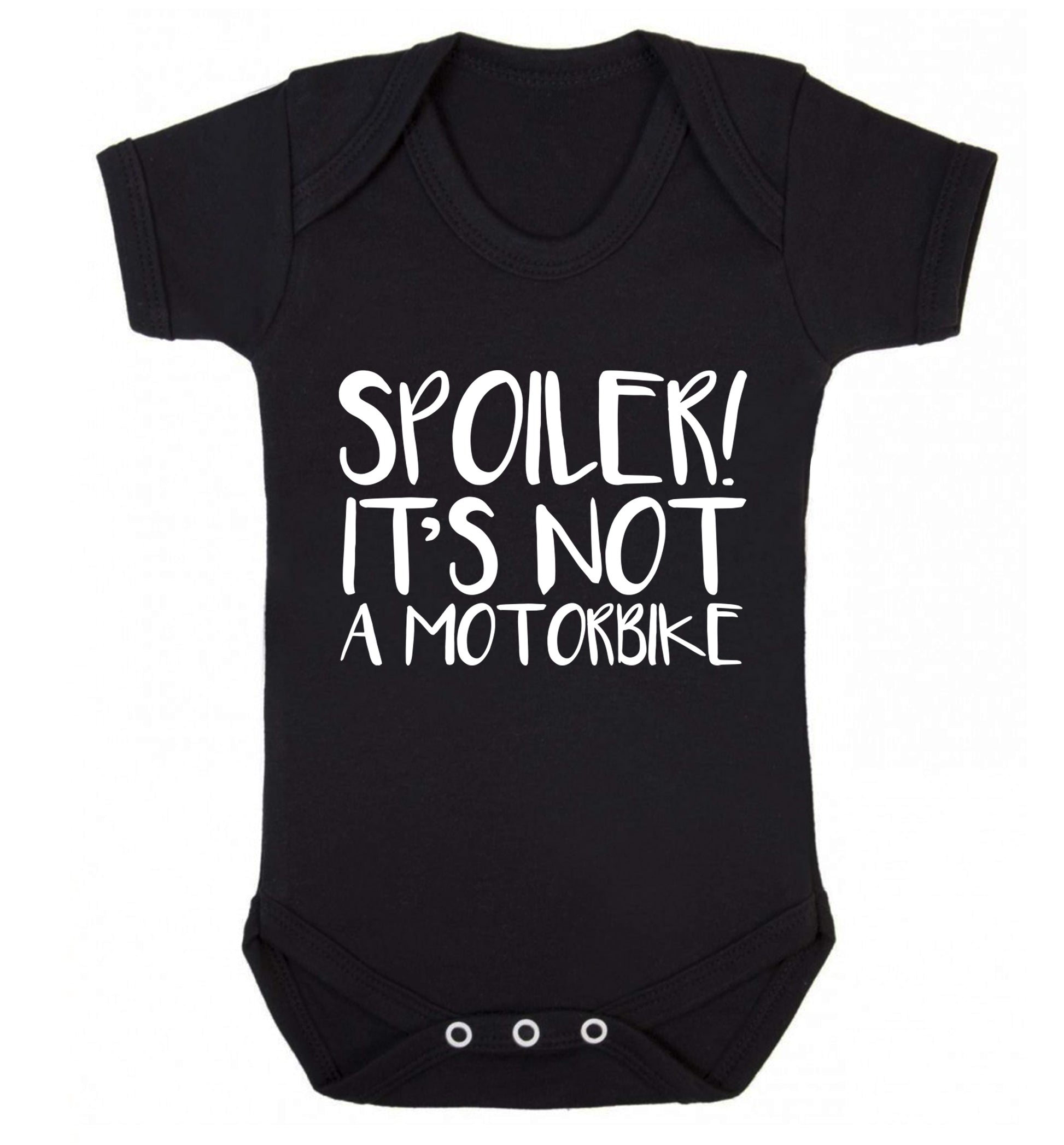 Spoiler it's not a motorbike Baby Vest black 18-24 months