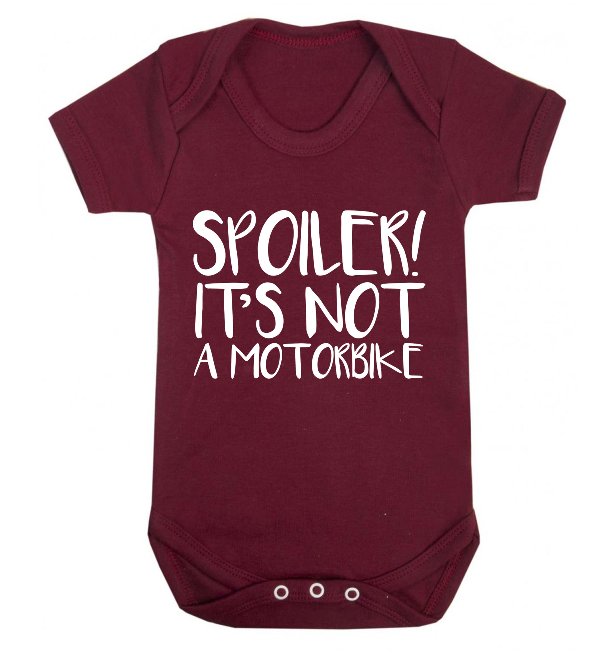 Spoiler it's not a motorbike Baby Vest maroon 18-24 months