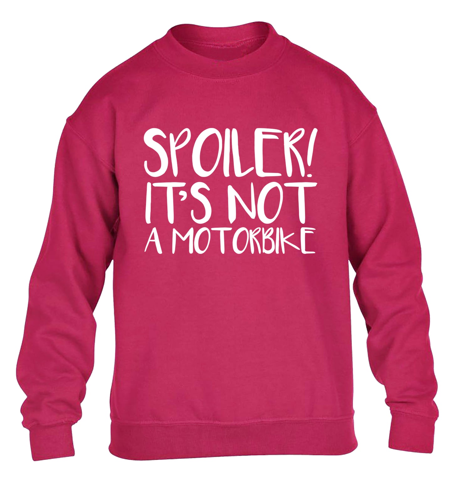 Spoiler it's not a motorbike children's pink sweater 12-13 Years