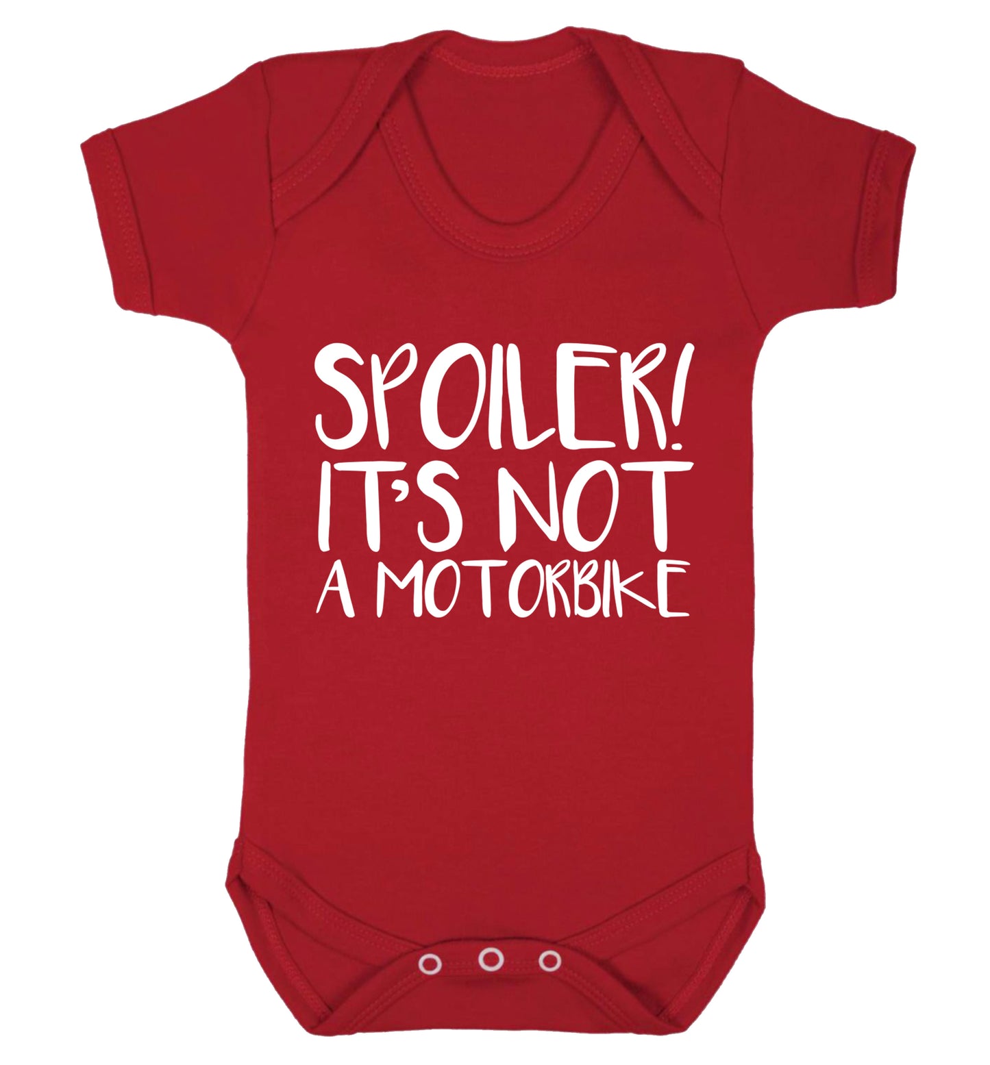 Spoiler it's not a motorbike Baby Vest red 18-24 months