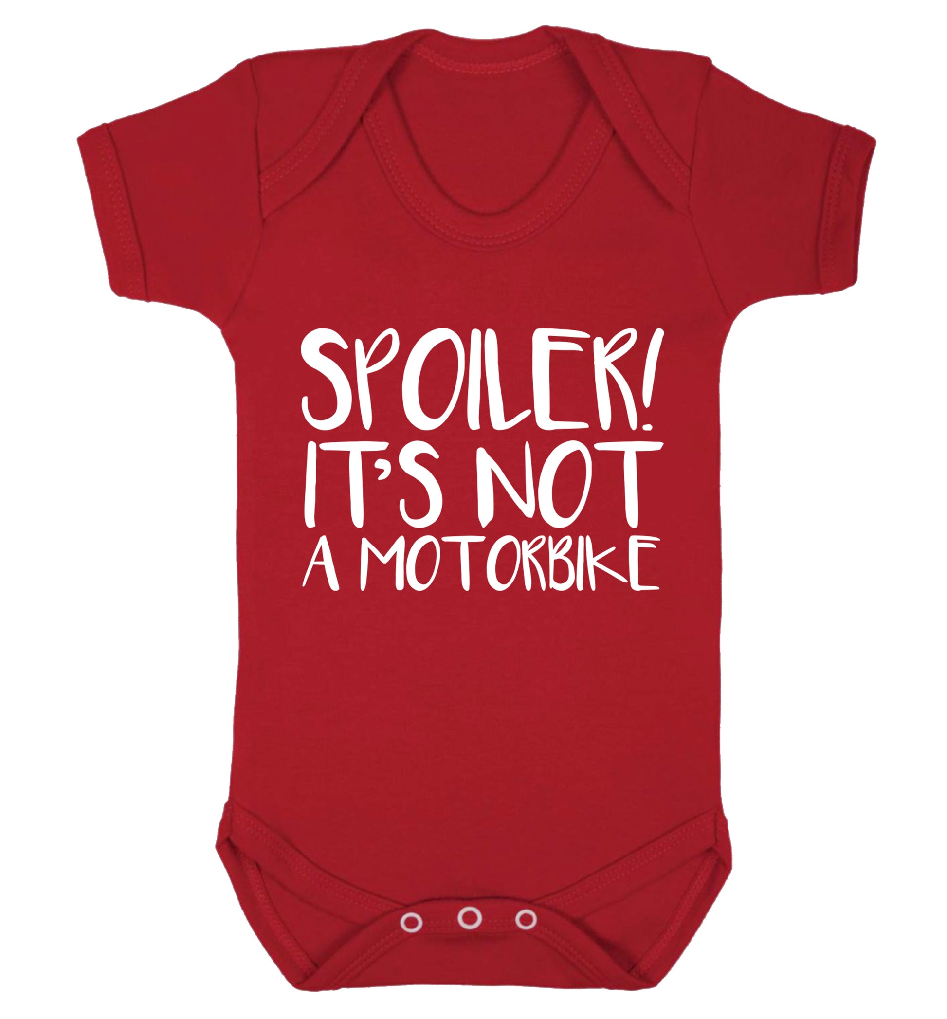 Spoiler it's not a motorbike Baby Vest red 18-24 months