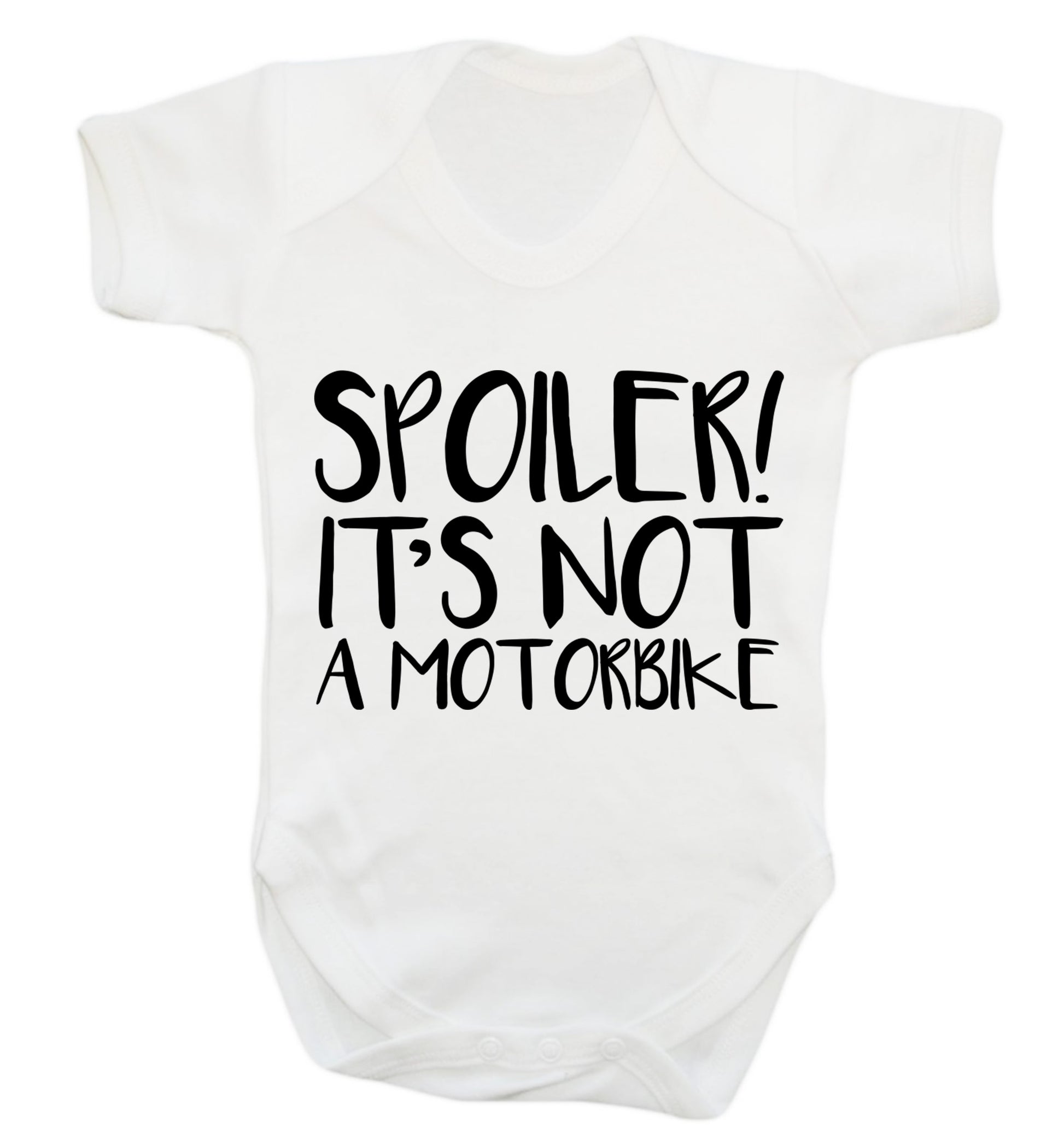 Spoiler it's not a motorbike Baby Vest white 18-24 months