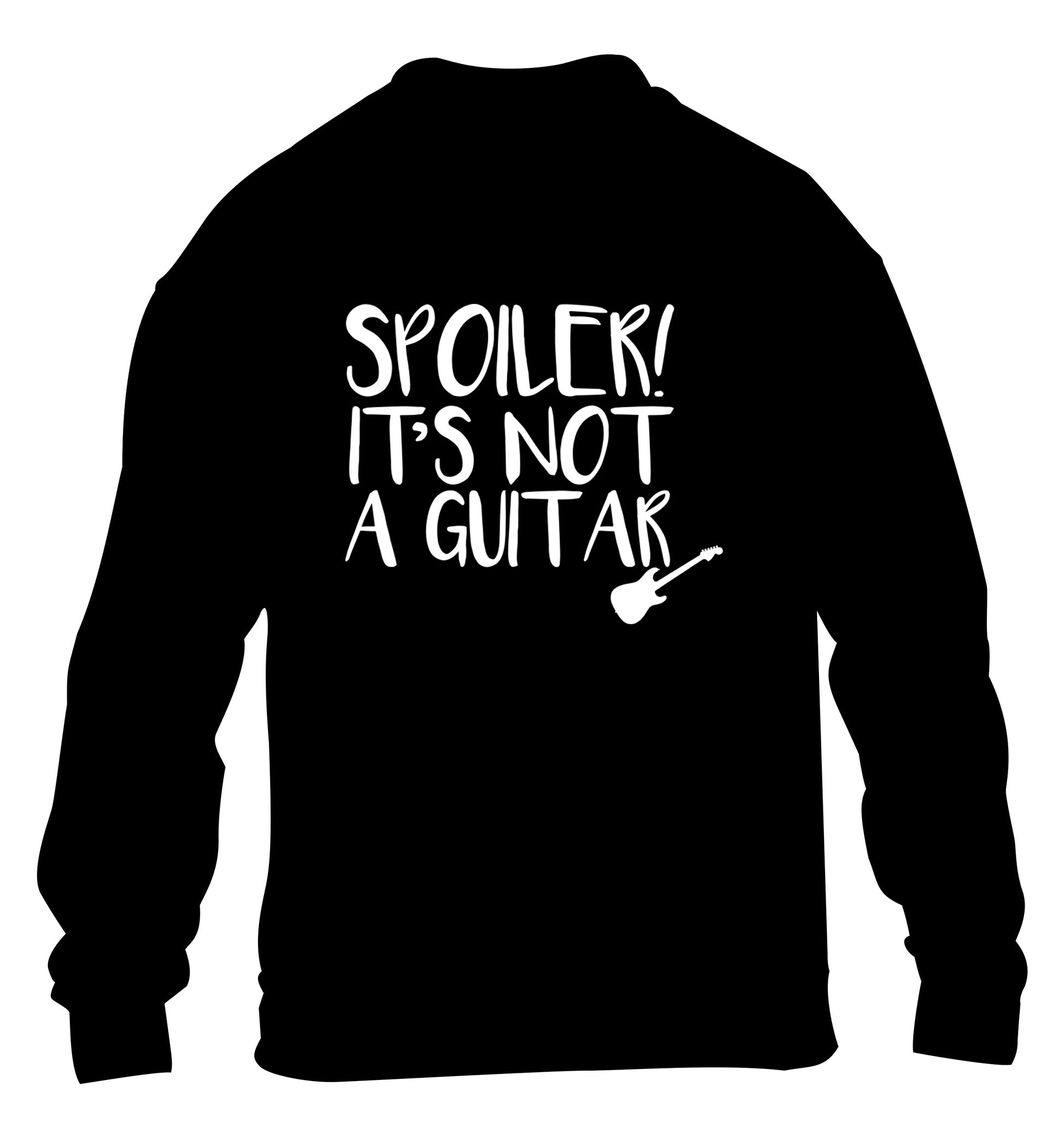 Spoiler it's not a guitar children's black sweater 12-13 Years