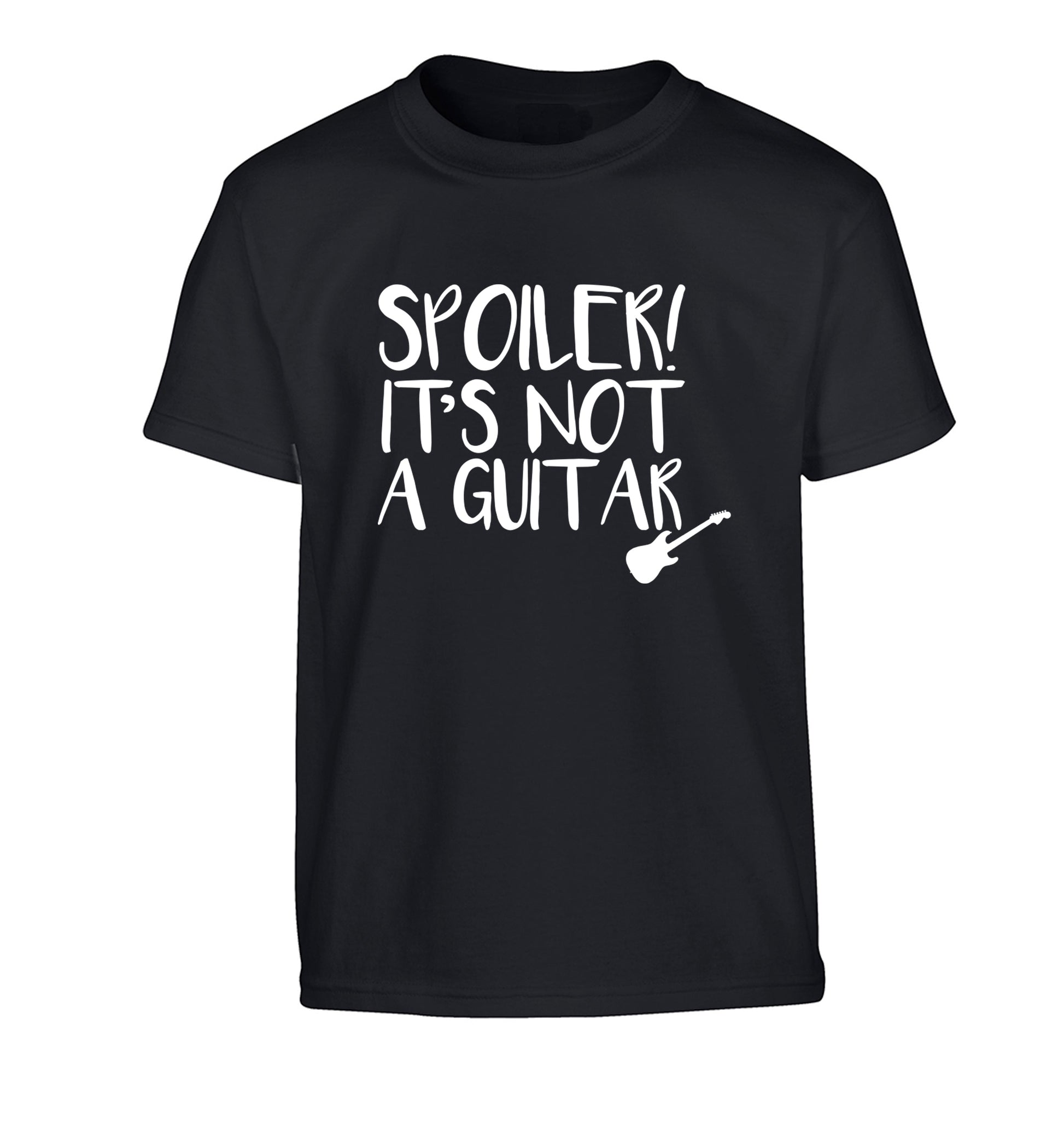 Spoiler it's not a guitar Children's black Tshirt 12-13 Years