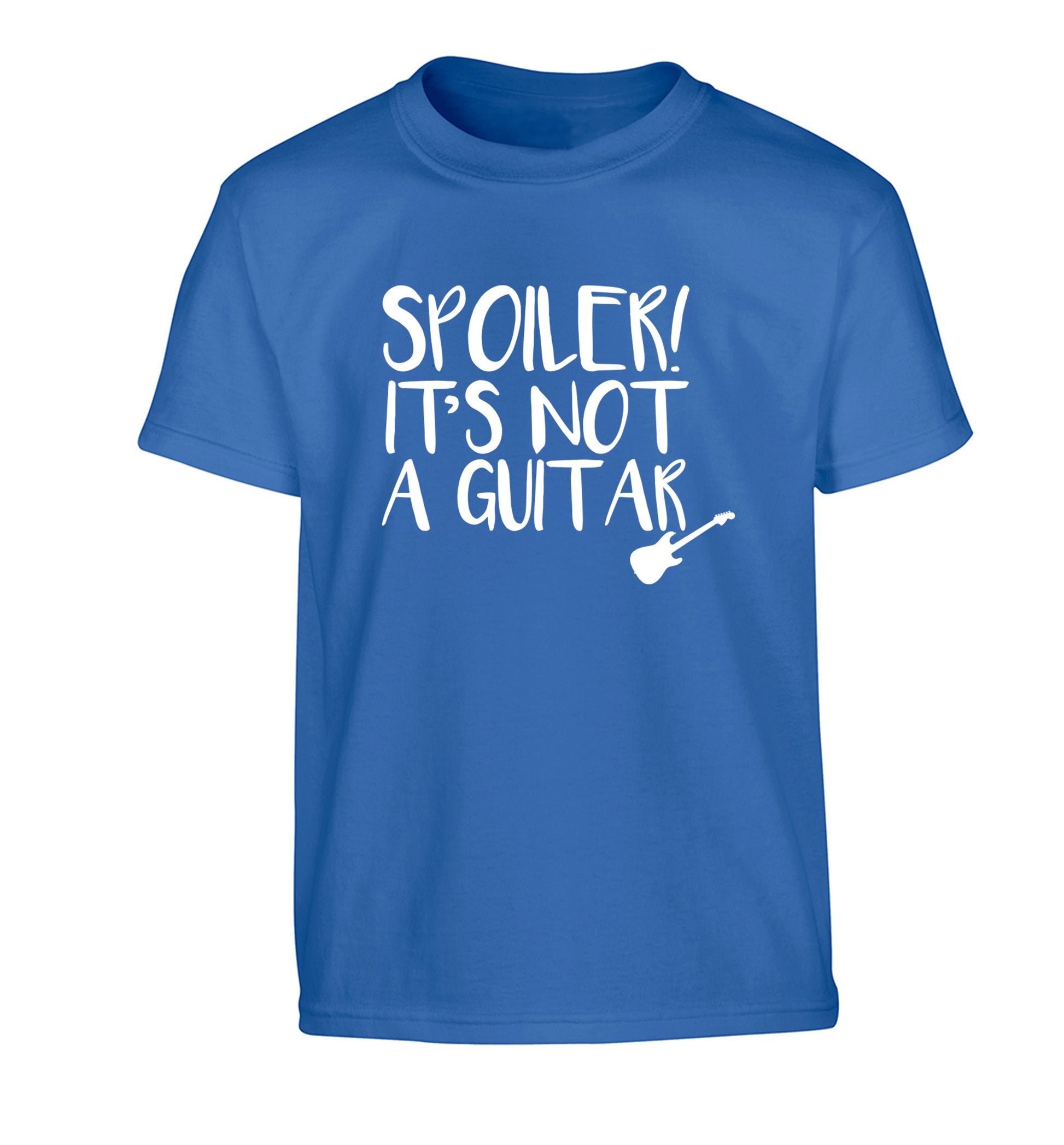 Spoiler it's not a guitar Children's blue Tshirt 12-13 Years