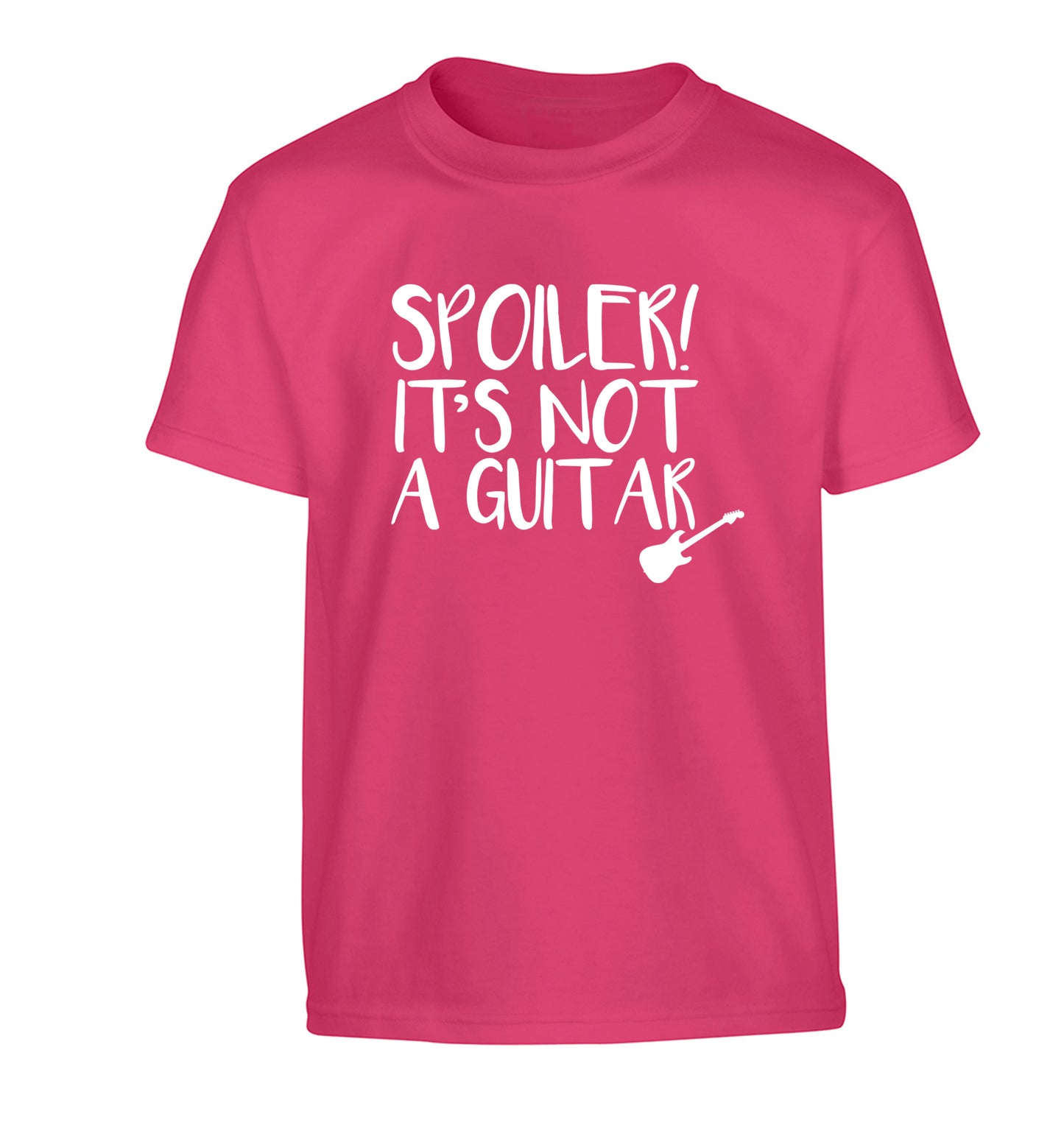 Spoiler it's not a guitar Children's pink Tshirt 12-13 Years