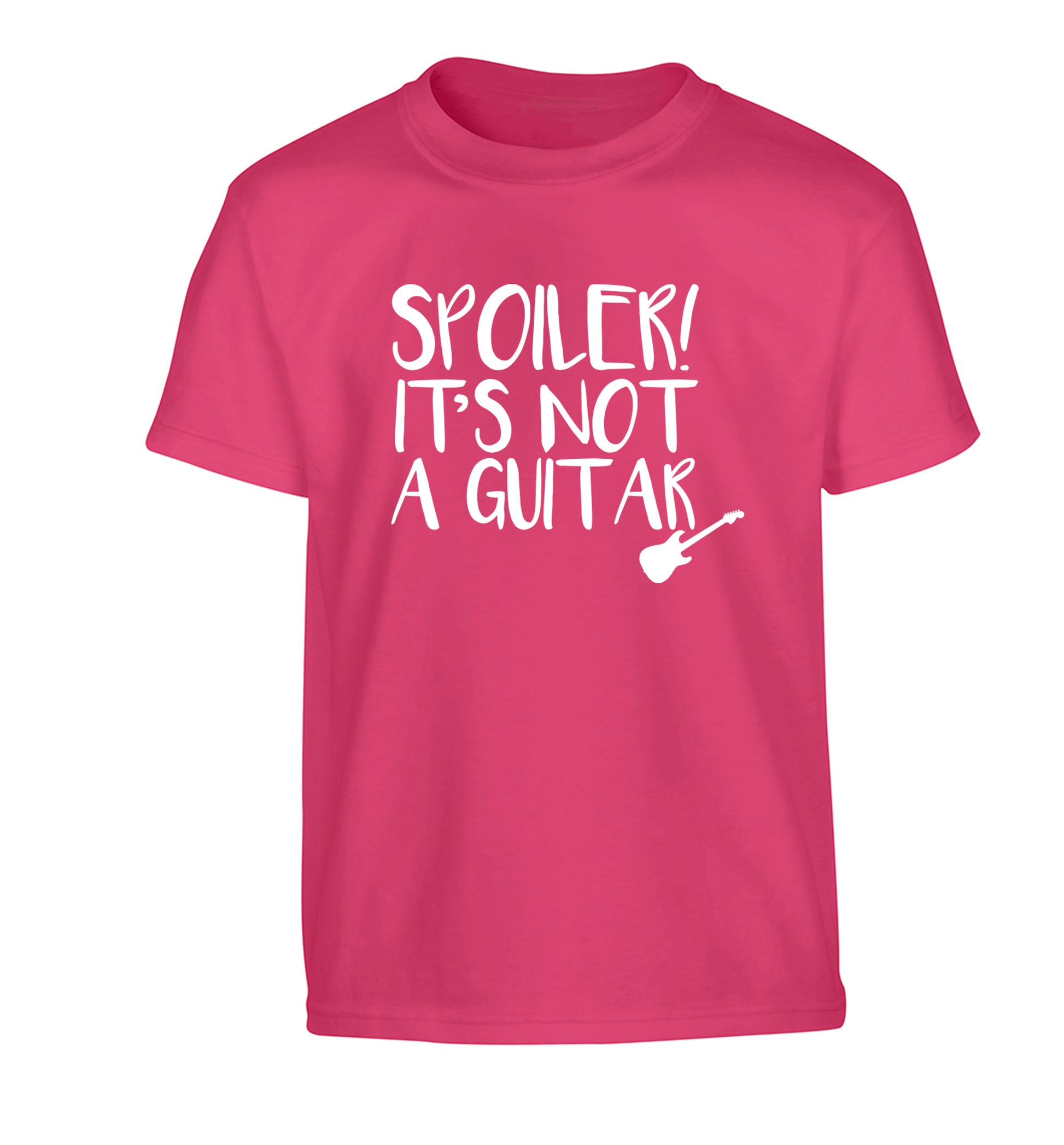 Spoiler it's not a guitar Children's pink Tshirt 12-13 Years
