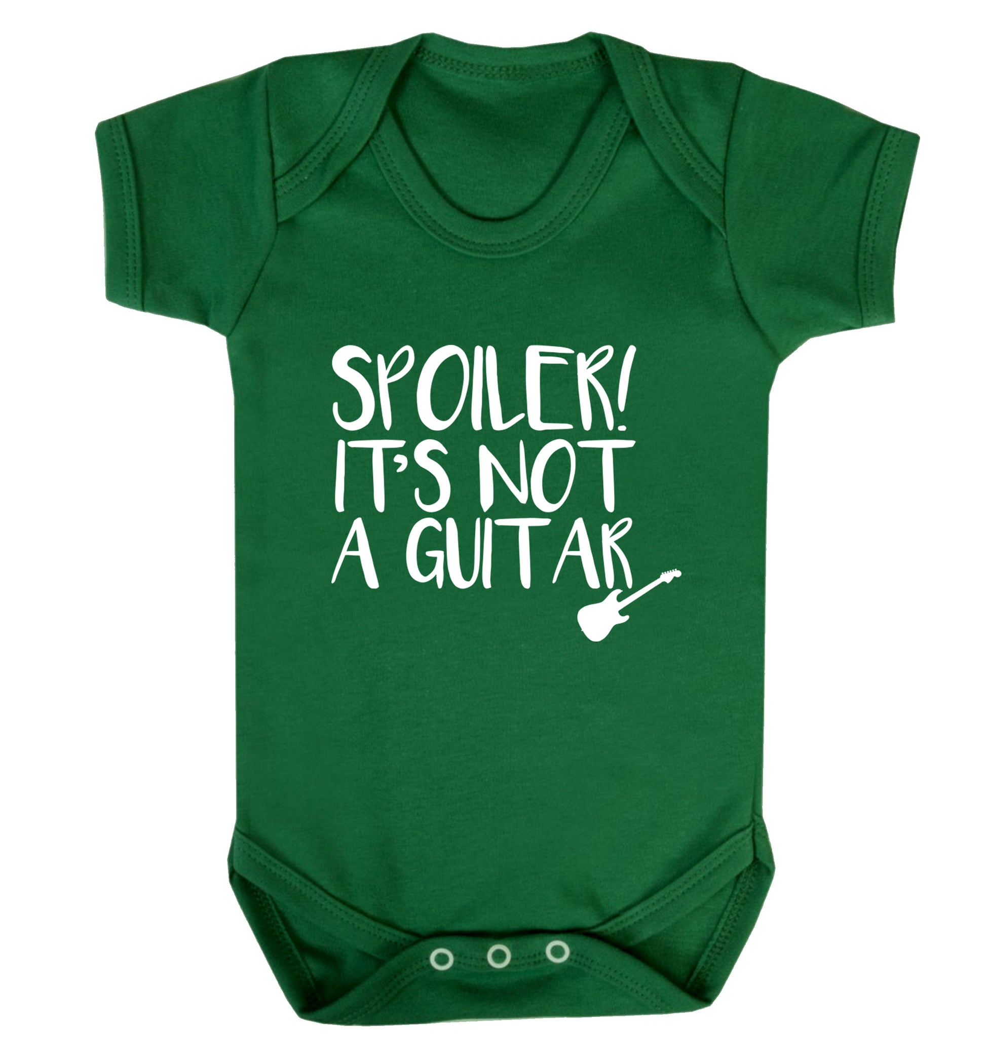Spoiler it's not a guitar Baby Vest green 18-24 months