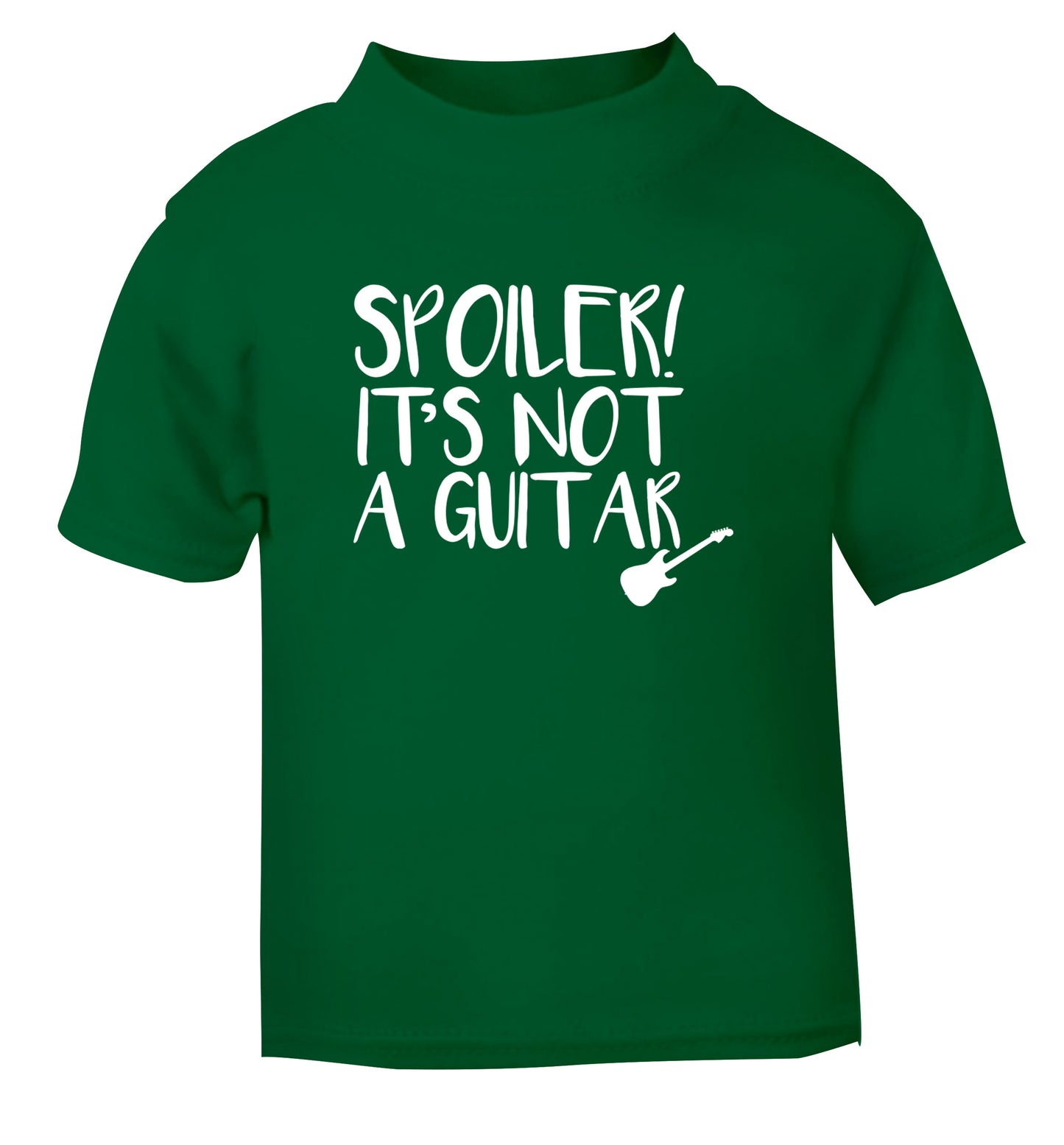 Spoiler it's not a guitar green Baby Toddler Tshirt 2 Years