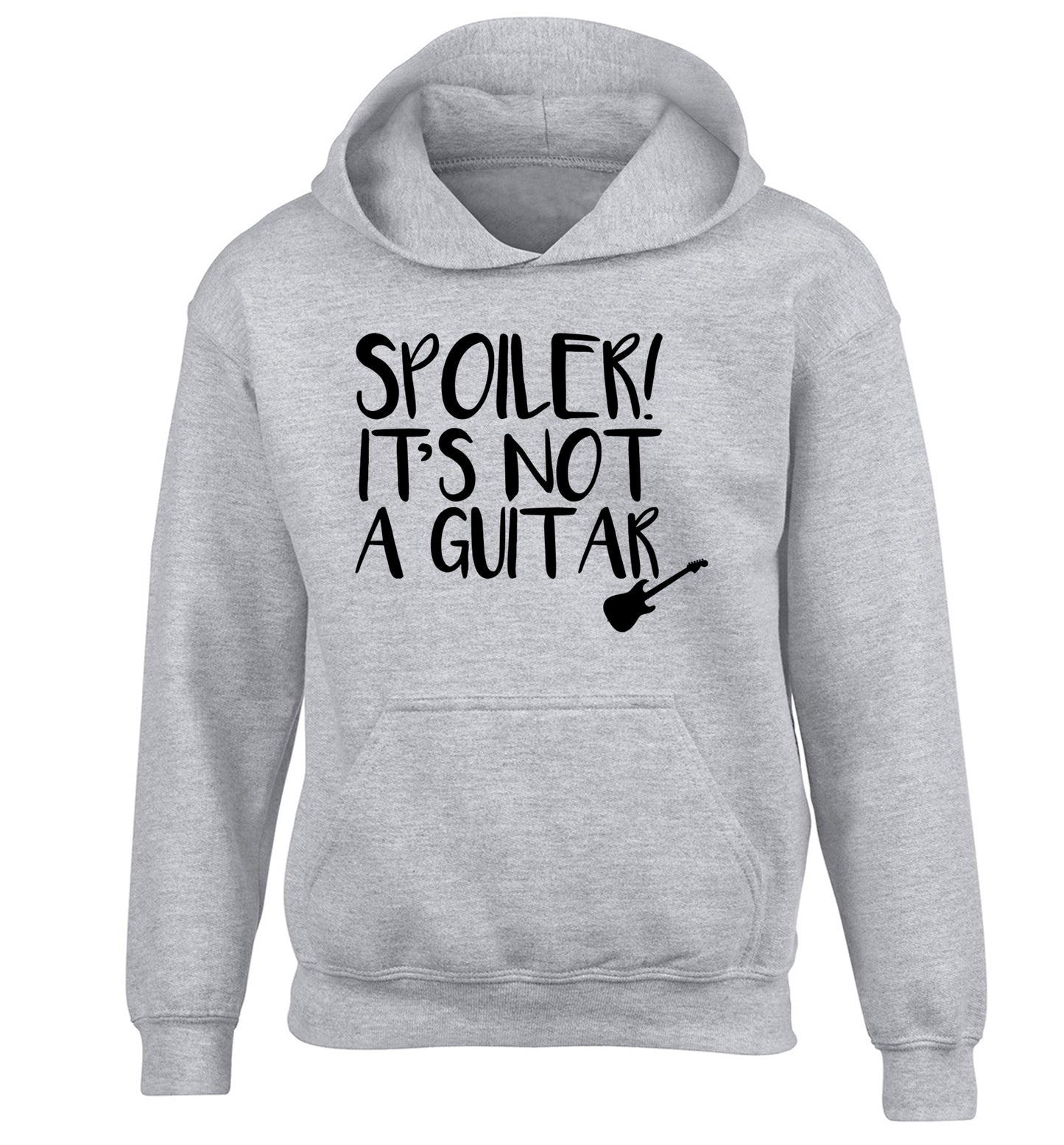 Spoiler it's not a guitar children's grey hoodie 12-13 Years