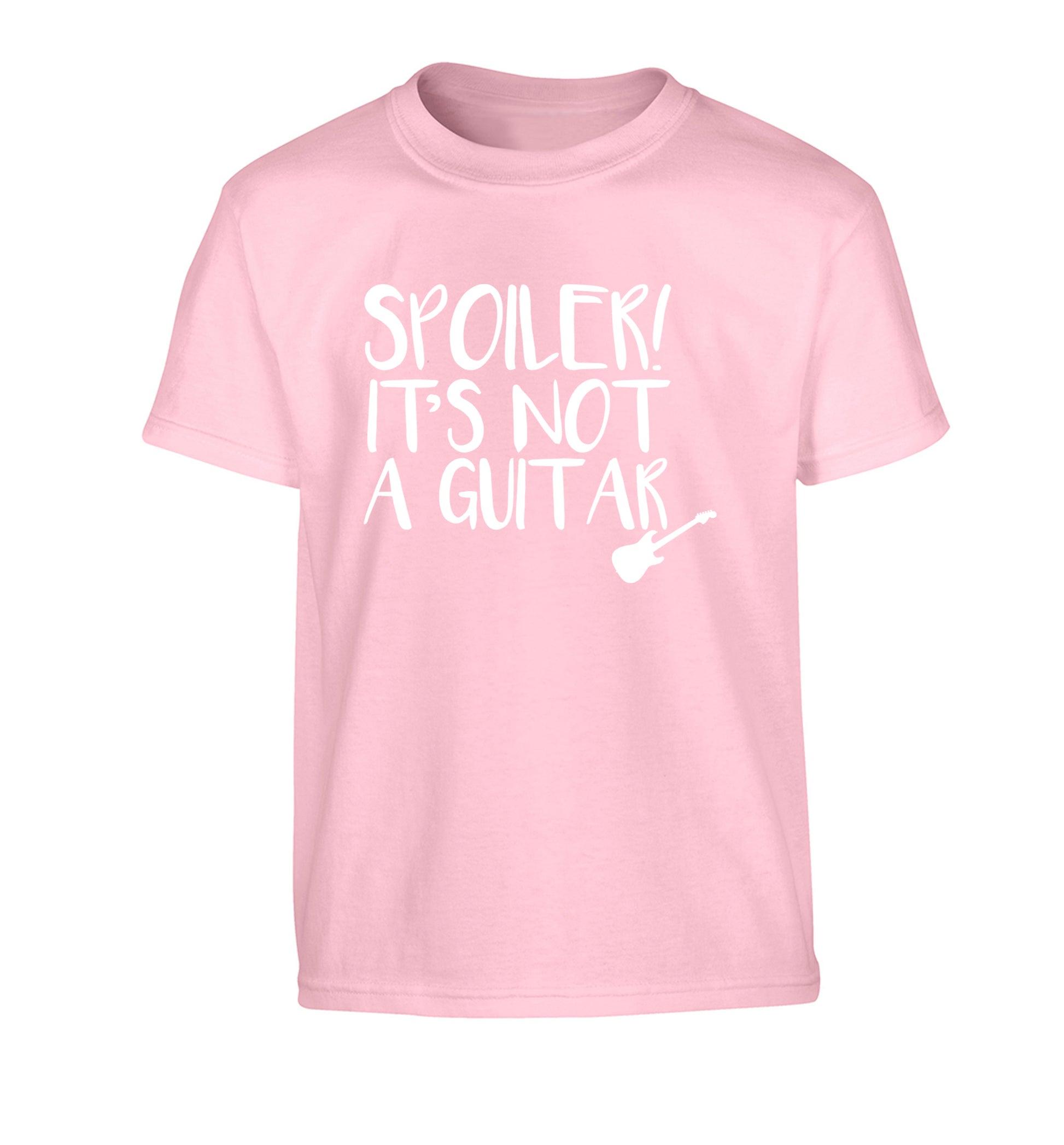 Spoiler it's not a guitar Children's light pink Tshirt 12-13 Years