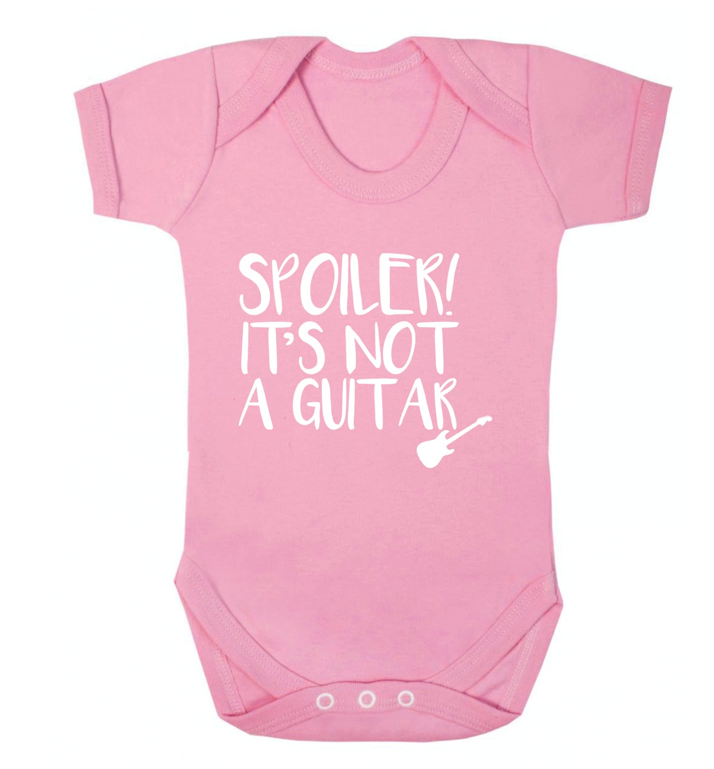 Spoiler it's not a guitar Baby Vest pale pink 18-24 months