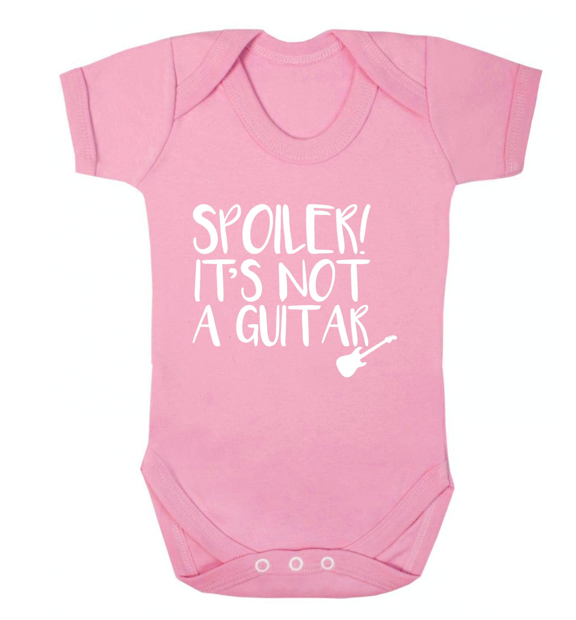 Spoiler it's not a guitar Baby Vest pale pink 18-24 months
