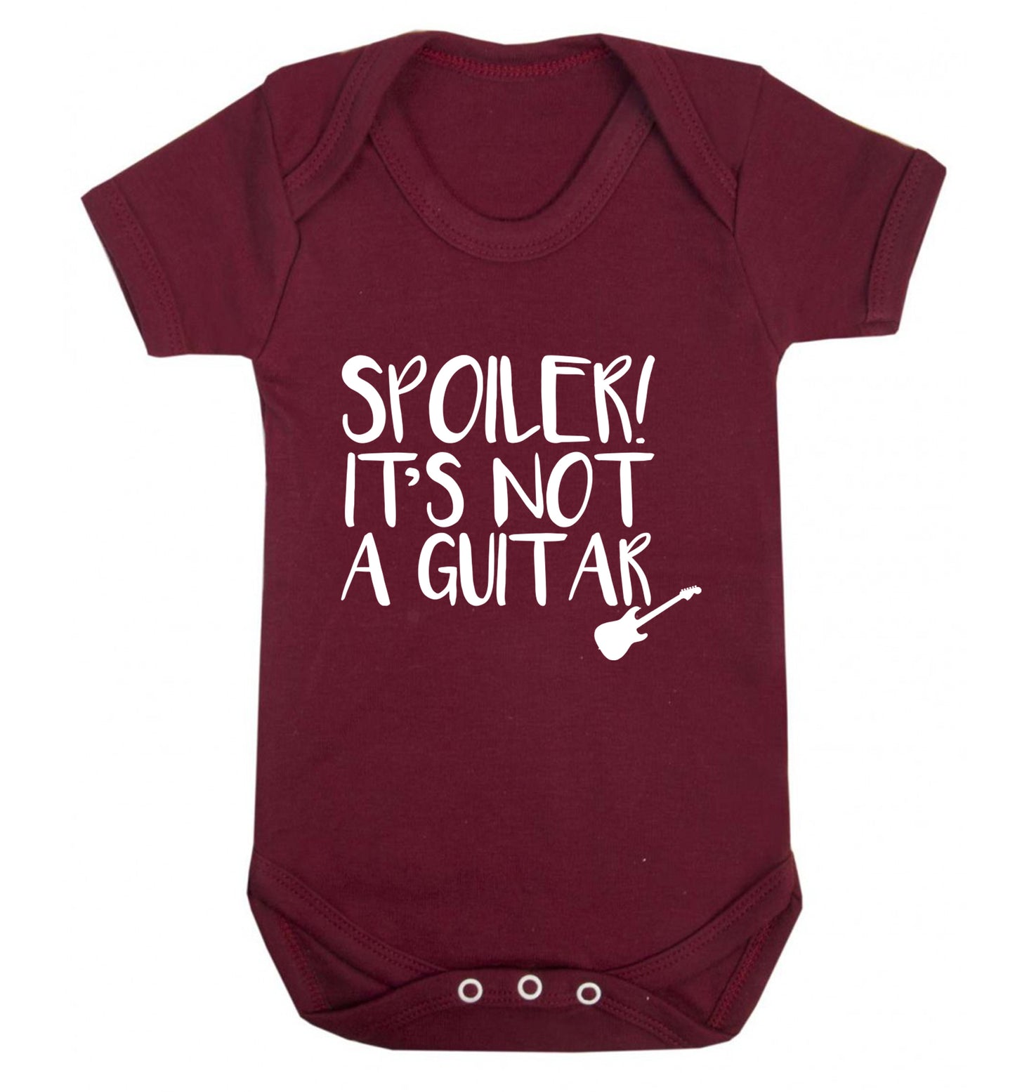 Spoiler it's not a guitar Baby Vest maroon 18-24 months