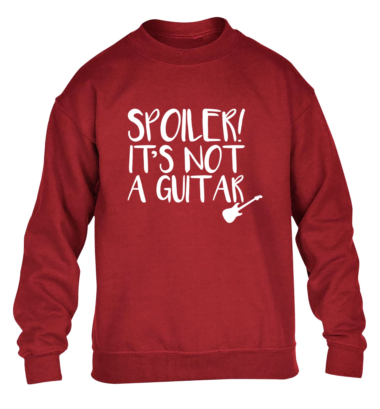 Spoiler it's not a guitar children's grey sweater 12-13 Years