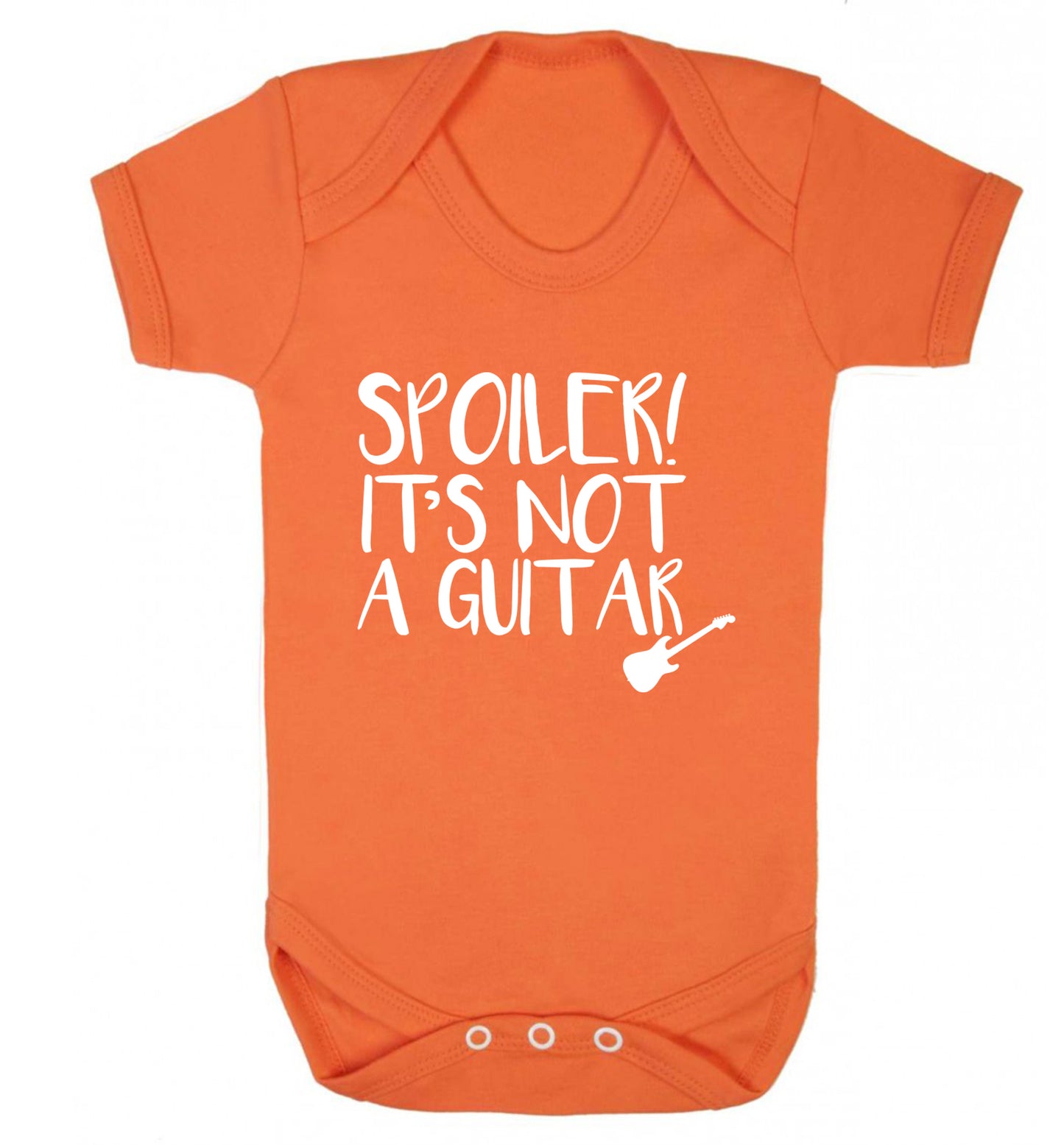 Spoiler it's not a guitar Baby Vest orange 18-24 months