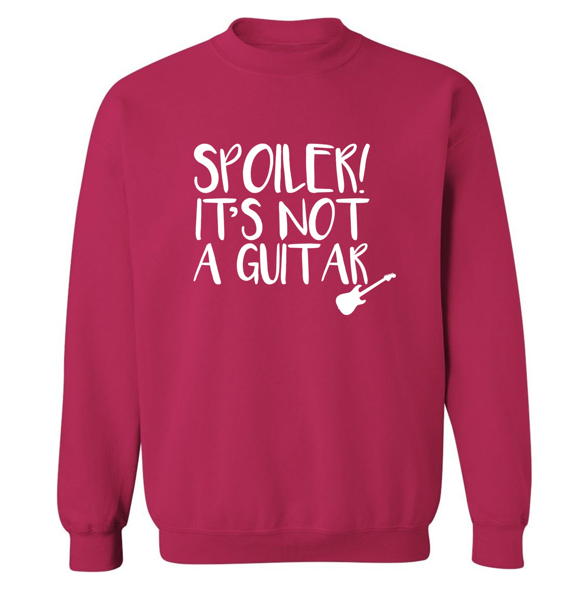 Spoiler it's not a guitar Adult's unisex pink Sweater 2XL