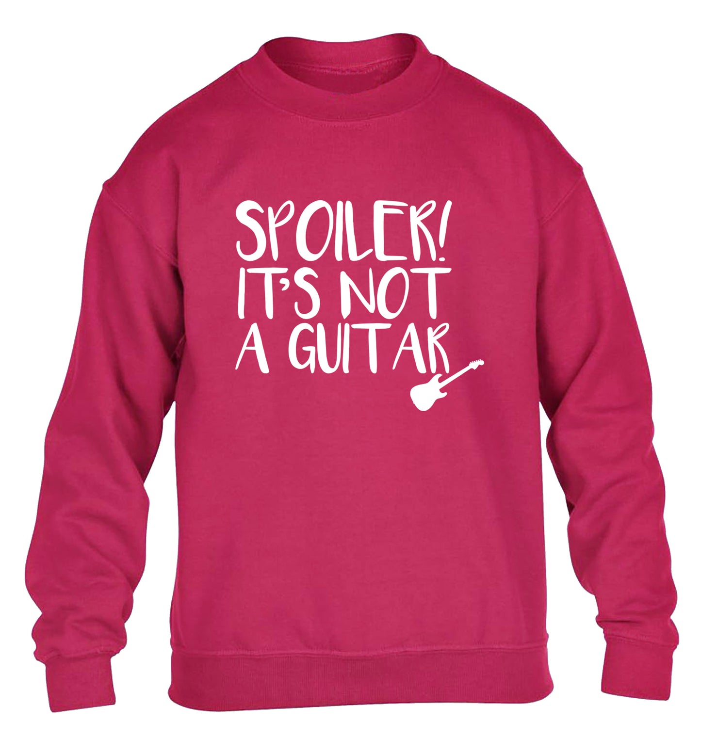 Spoiler it's not a guitar children's pink sweater 12-13 Years