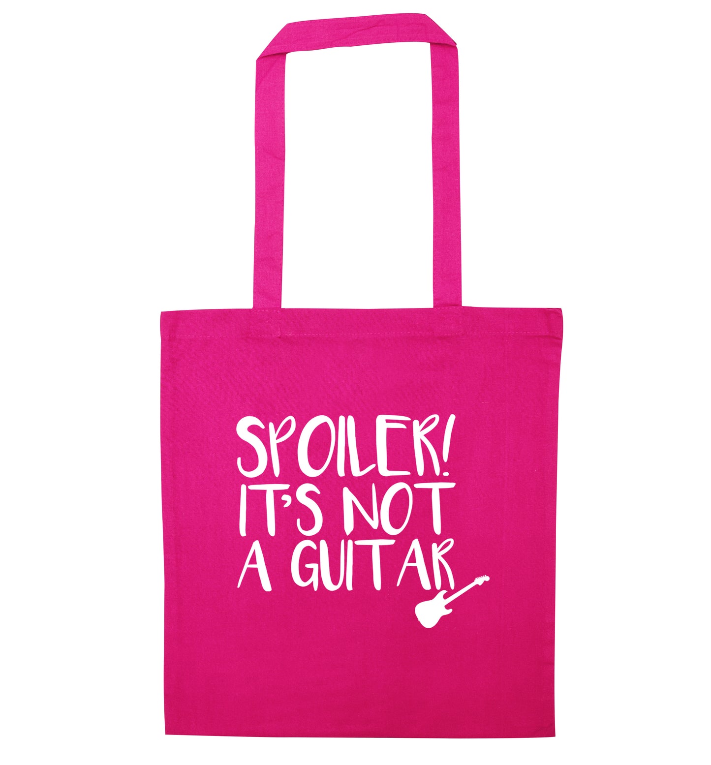 Spoiler it's not a guitar pink tote bag