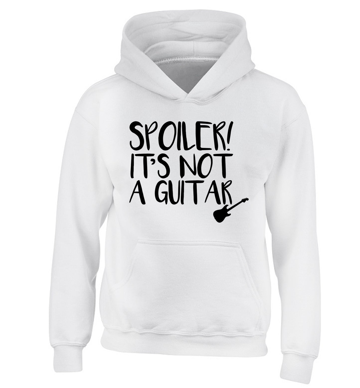 Spoiler it's not a guitar children's white hoodie 12-13 Years