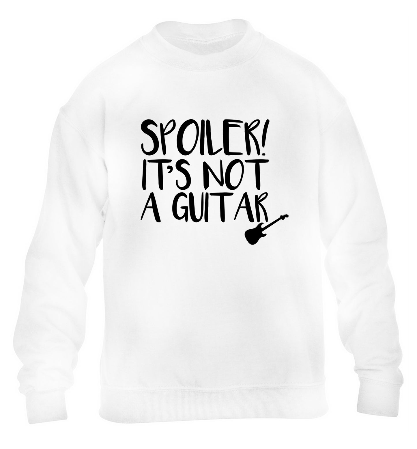 Spoiler it's not a guitar children's white sweater 12-13 Years