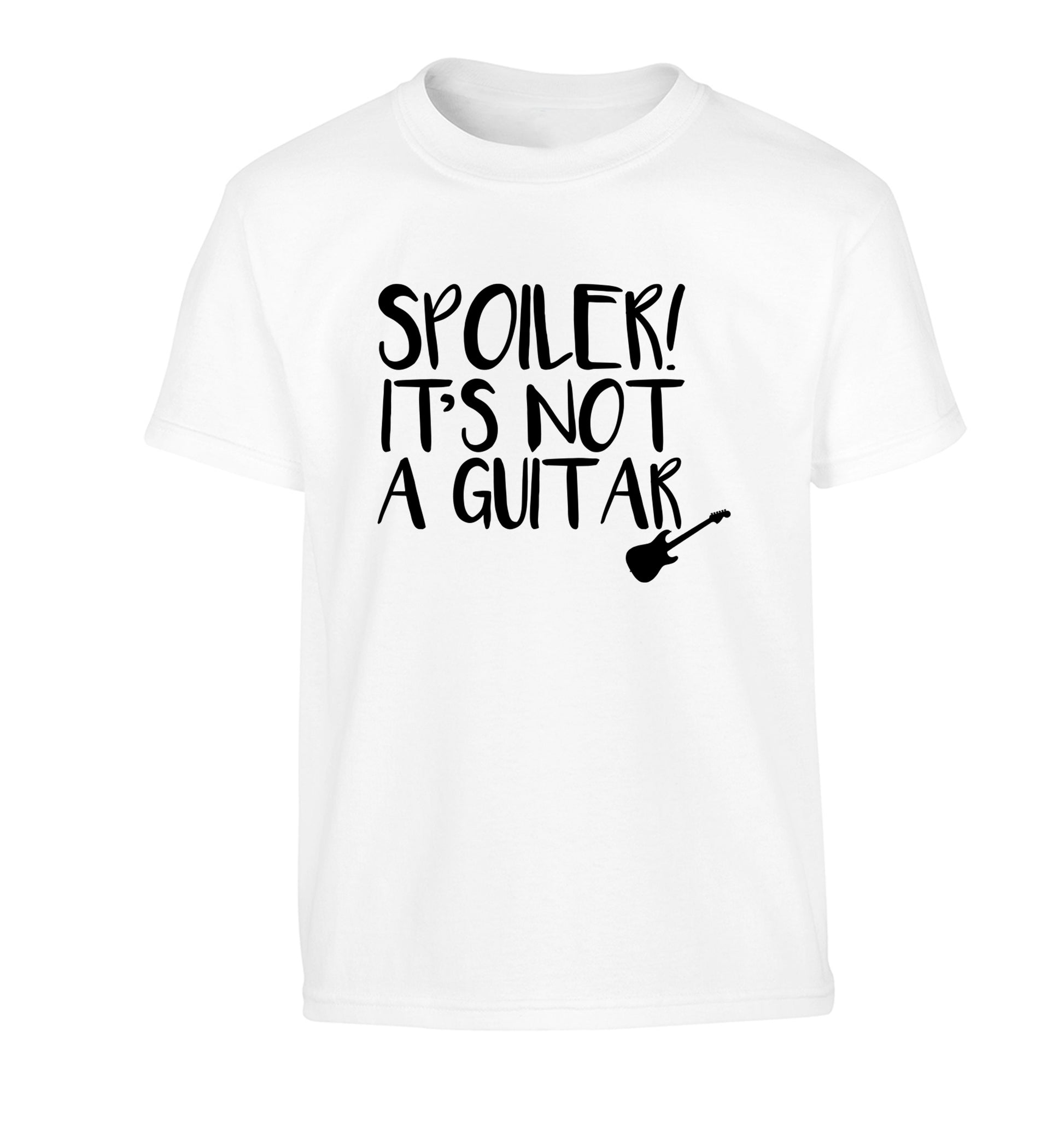 Spoiler it's not a guitar Children's white Tshirt 12-13 Years
