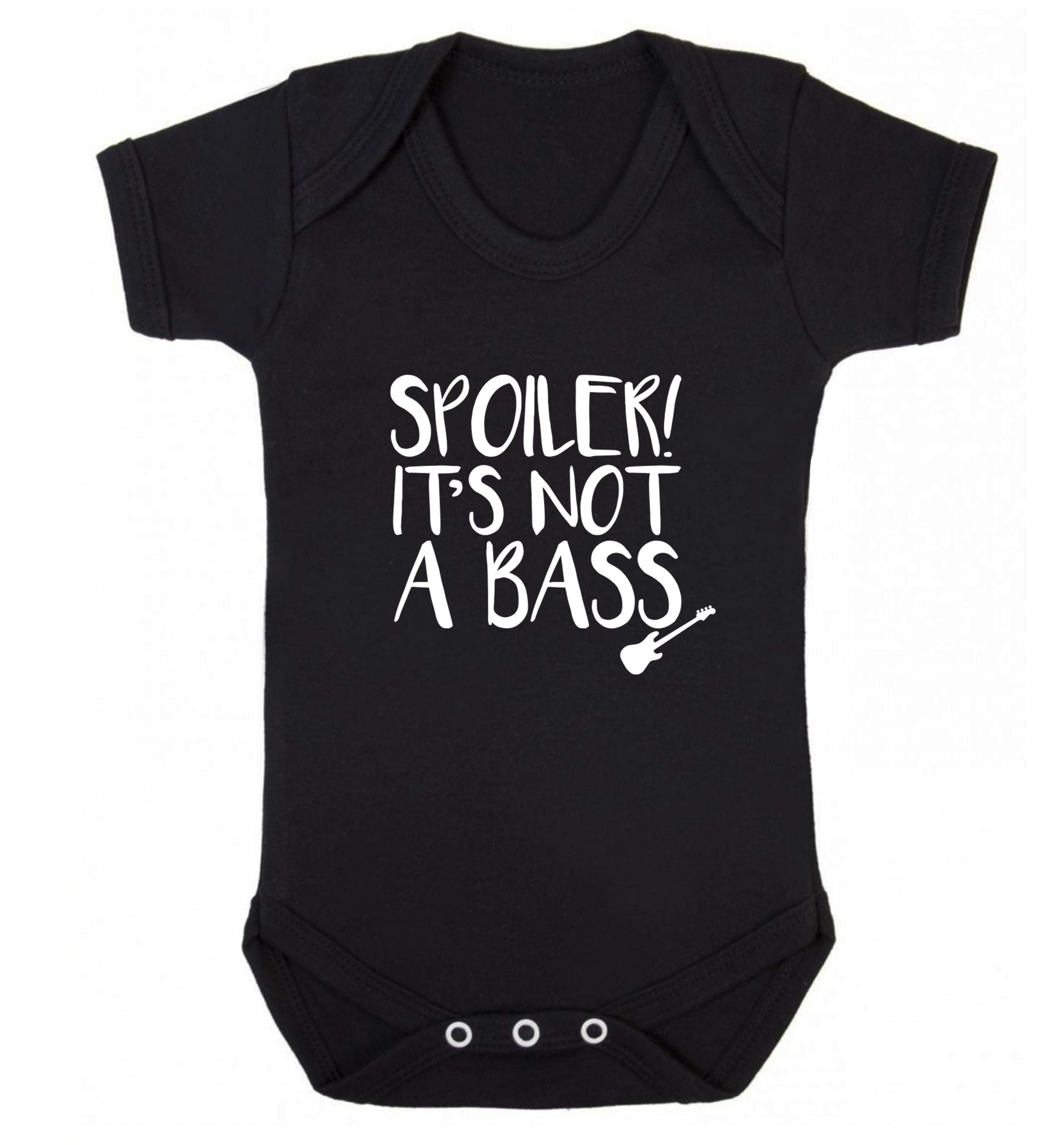 Spoiler it's not a bass Baby Vest black 18-24 months
