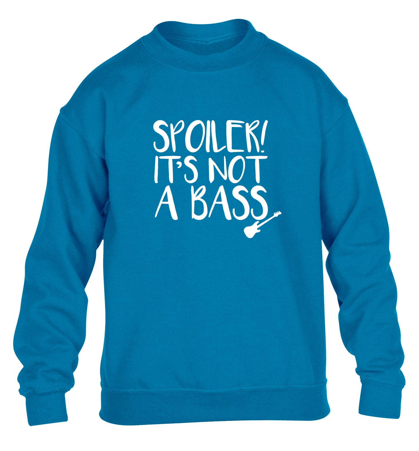 Spoiler it's not a bass children's blue sweater 12-13 Years