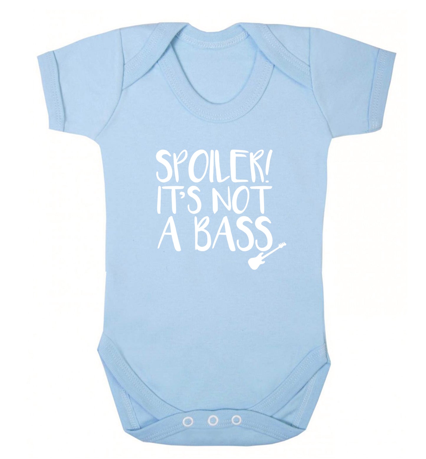 Spoiler it's not a bass Baby Vest pale blue 18-24 months