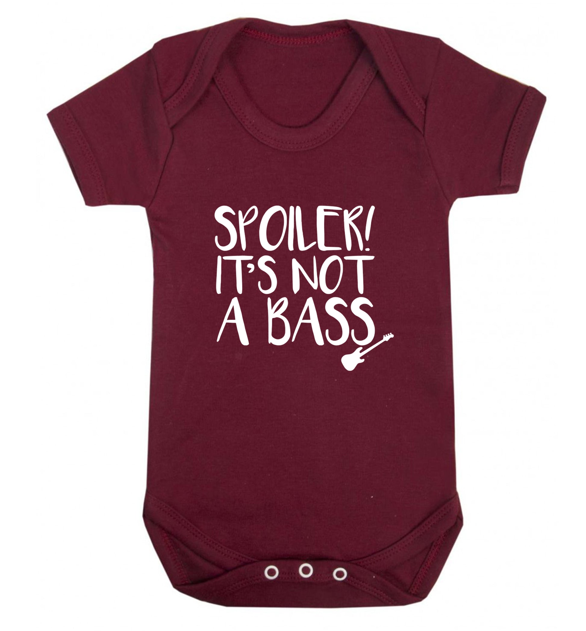 Spoiler it's not a bass Baby Vest maroon 18-24 months