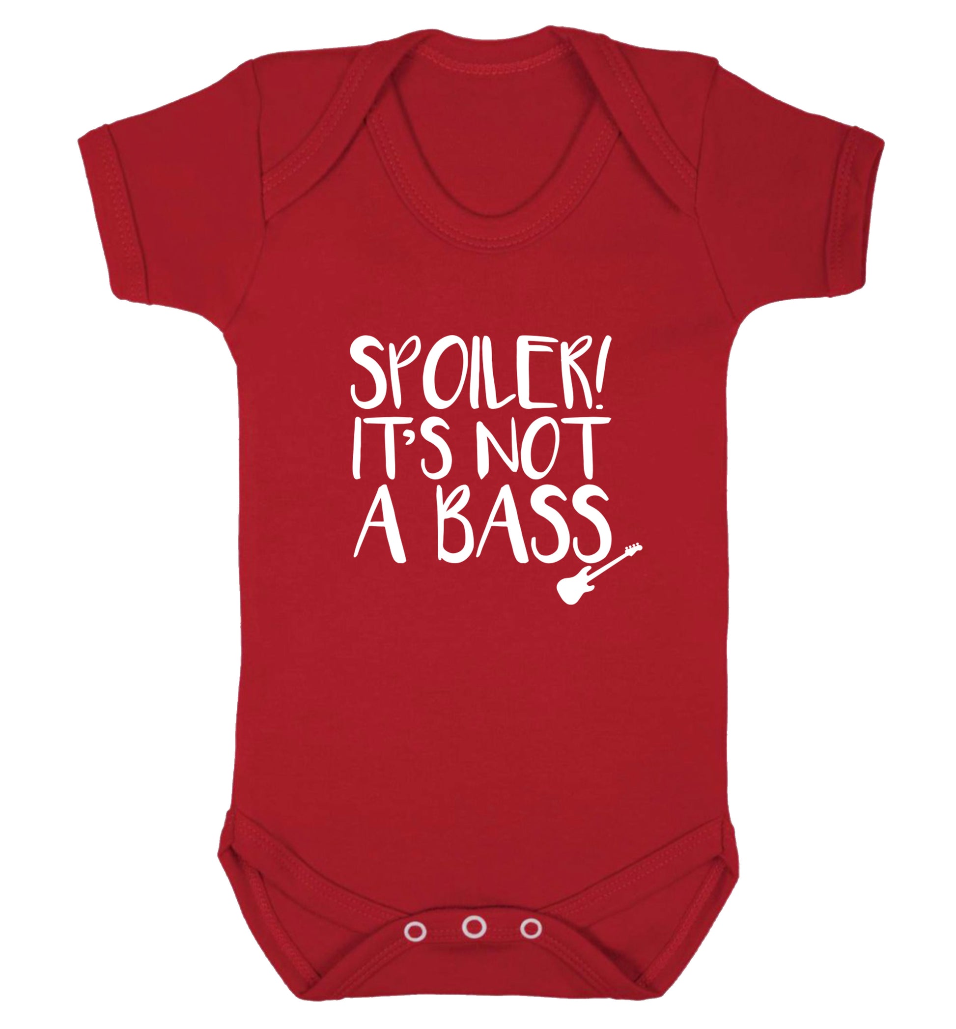 Spoiler it's not a bass Baby Vest red 18-24 months