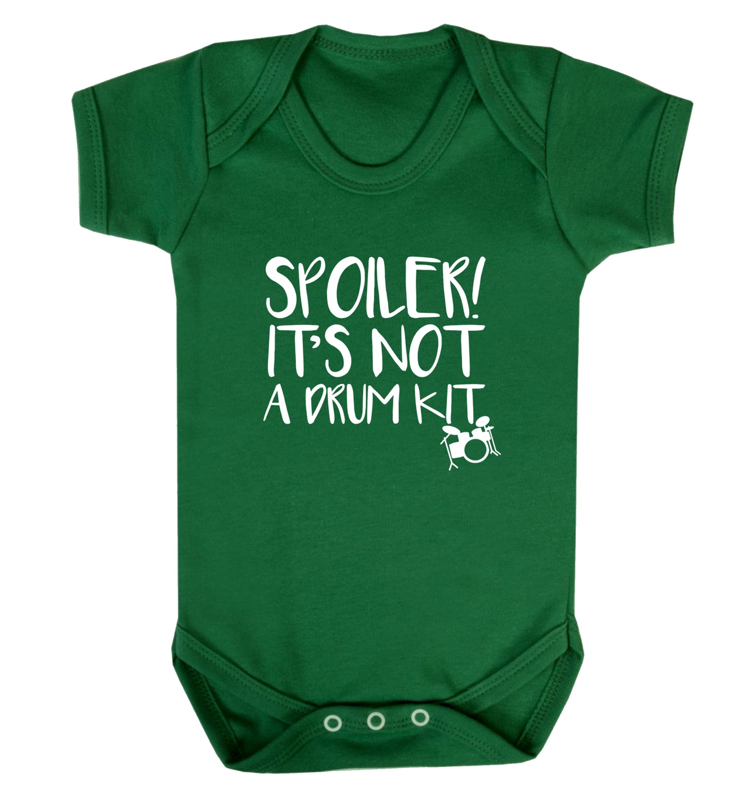 Spoiler it's not a drum kit Baby Vest green 18-24 months