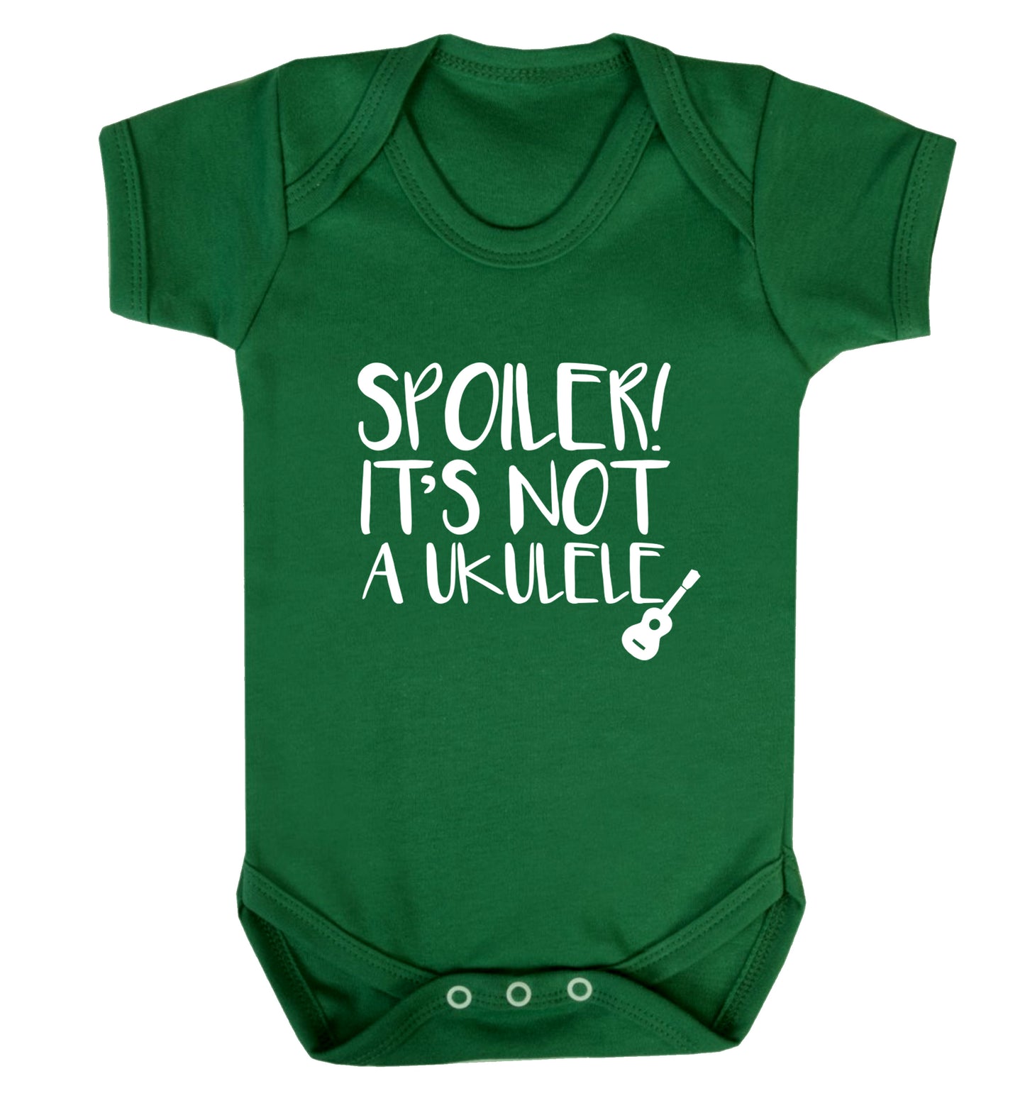 Spoiler it's not a ukulele Baby Vest green 18-24 months
