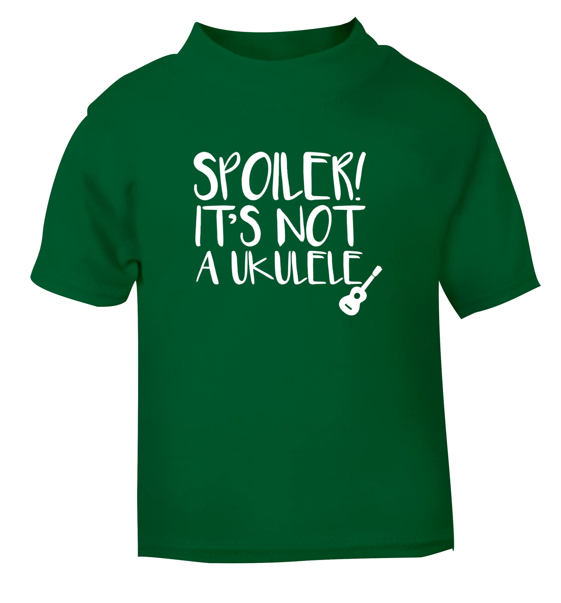 Spoiler it's not a ukulele green Baby Toddler Tshirt 2 Years