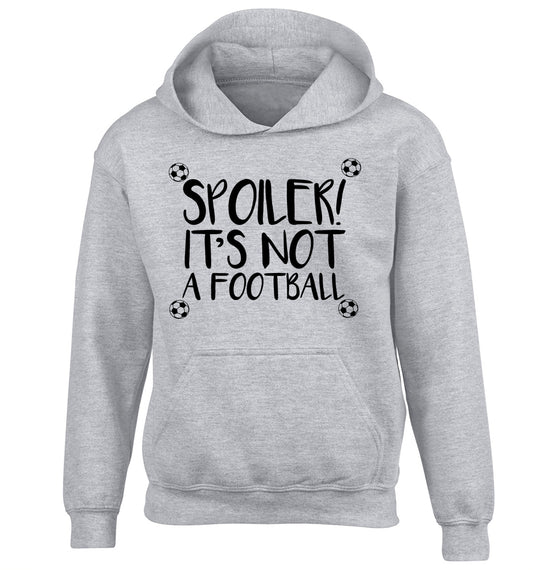 Spoiler it's not a football children's grey hoodie 12-13 Years