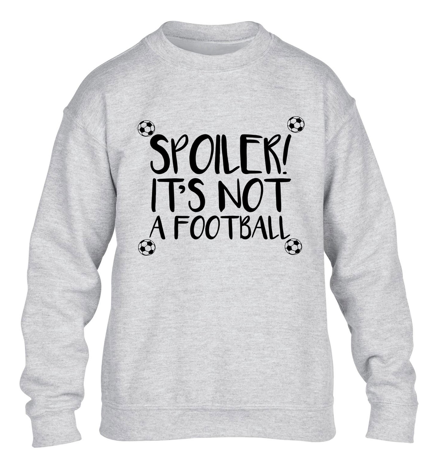 Spoiler it's not a football children's grey sweater 12-13 Years