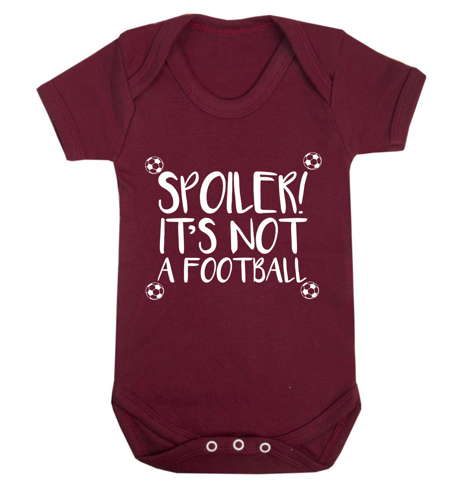 Spoiler it's not a football Baby Vest maroon 18-24 months