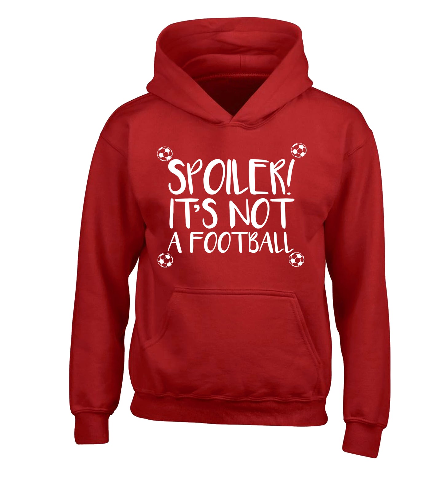 Spoiler it's not a football children's red hoodie 12-13 Years