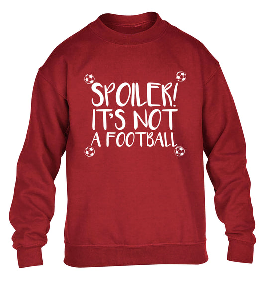 Spoiler it's not a football children's grey sweater 12-13 Years